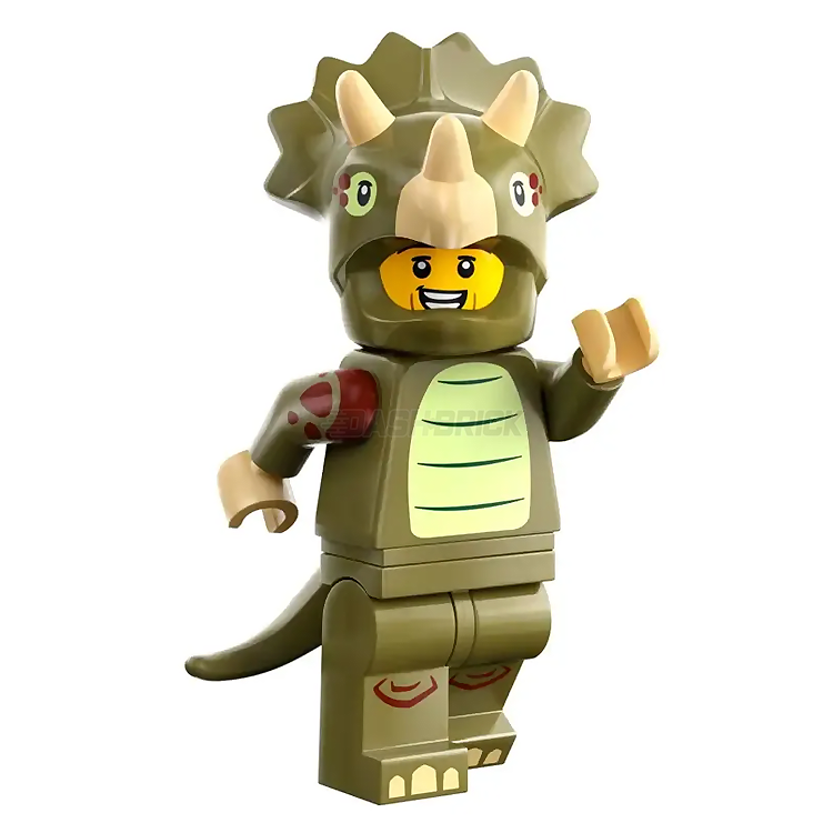 LEGO Collectible Minifigures Series 25 - Triceratops Costume Fan (8/12) | Rare Dinosaur-Themed LEGO Character for Display & Play | Perfect for Collectors, Kids, and Dinosaur Enthusiasts