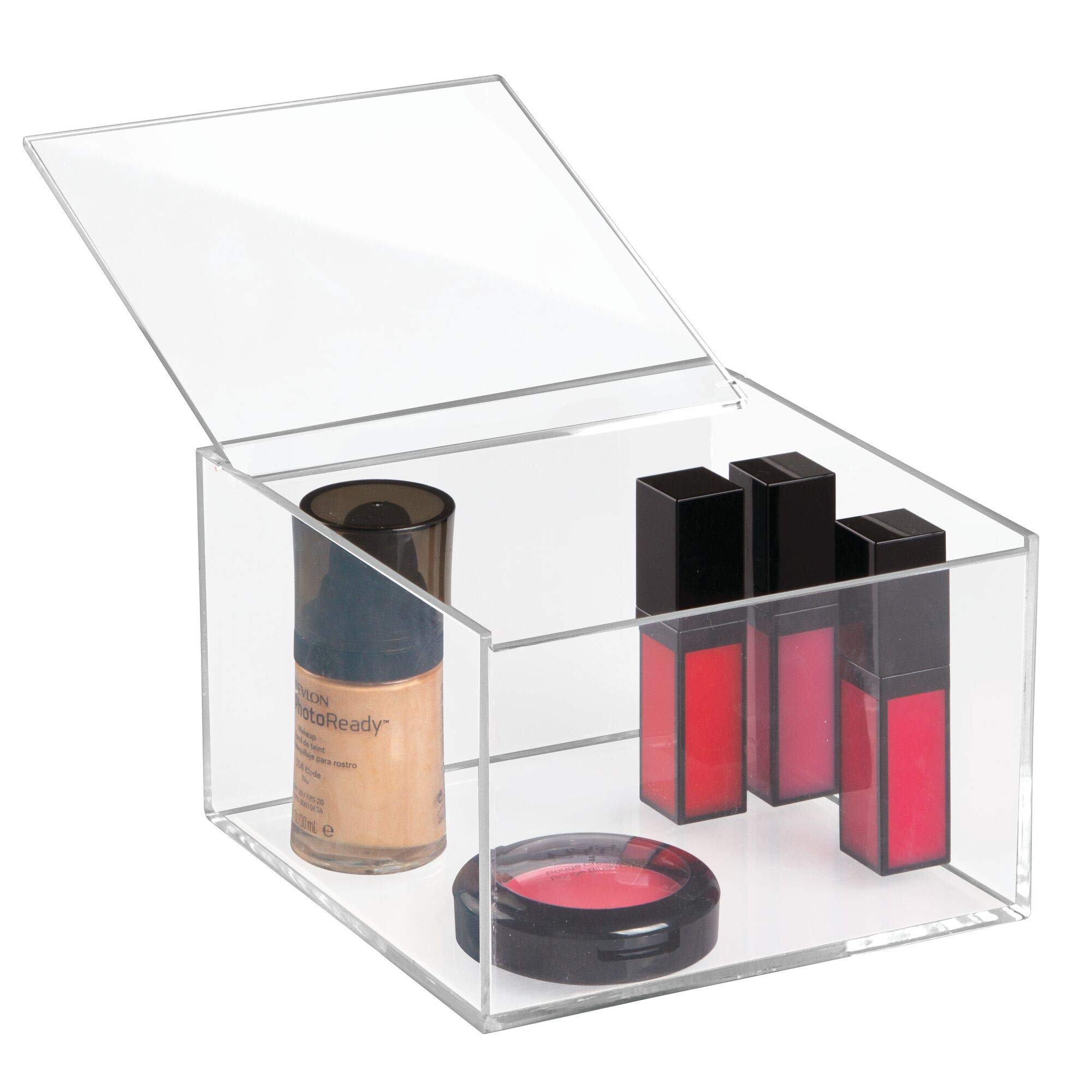 InterDesign Clarity Clear Makeup Organizer with Lid - 4