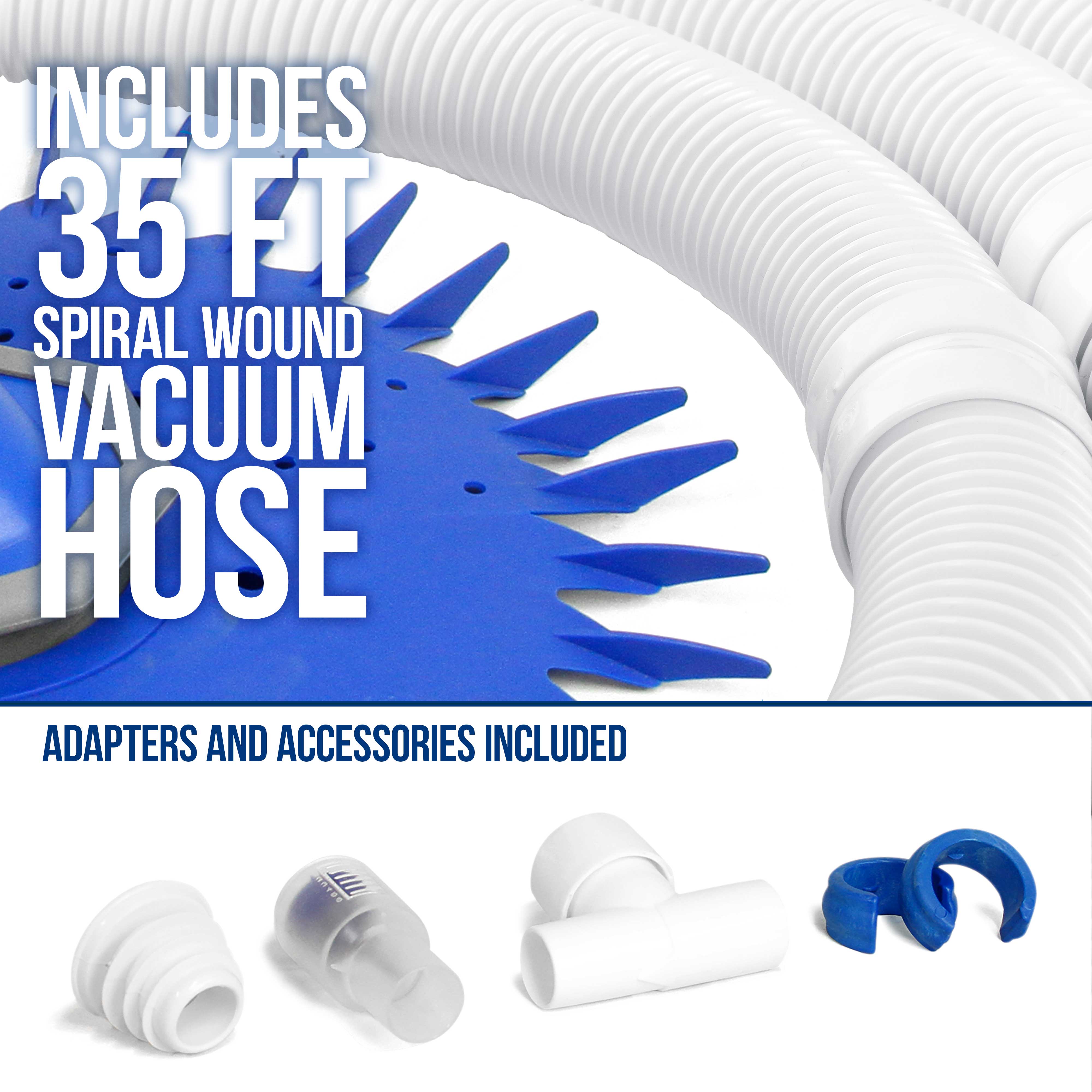 U.S. Pool Supply® Professional Automatic Pool Vacuum Cleaner - Powerful Suction for Swimming Pools, Cleans Floors, Walls & Steps | Ideal for In-Ground & Above Ground Pools, Spas & Backyard Maintenance