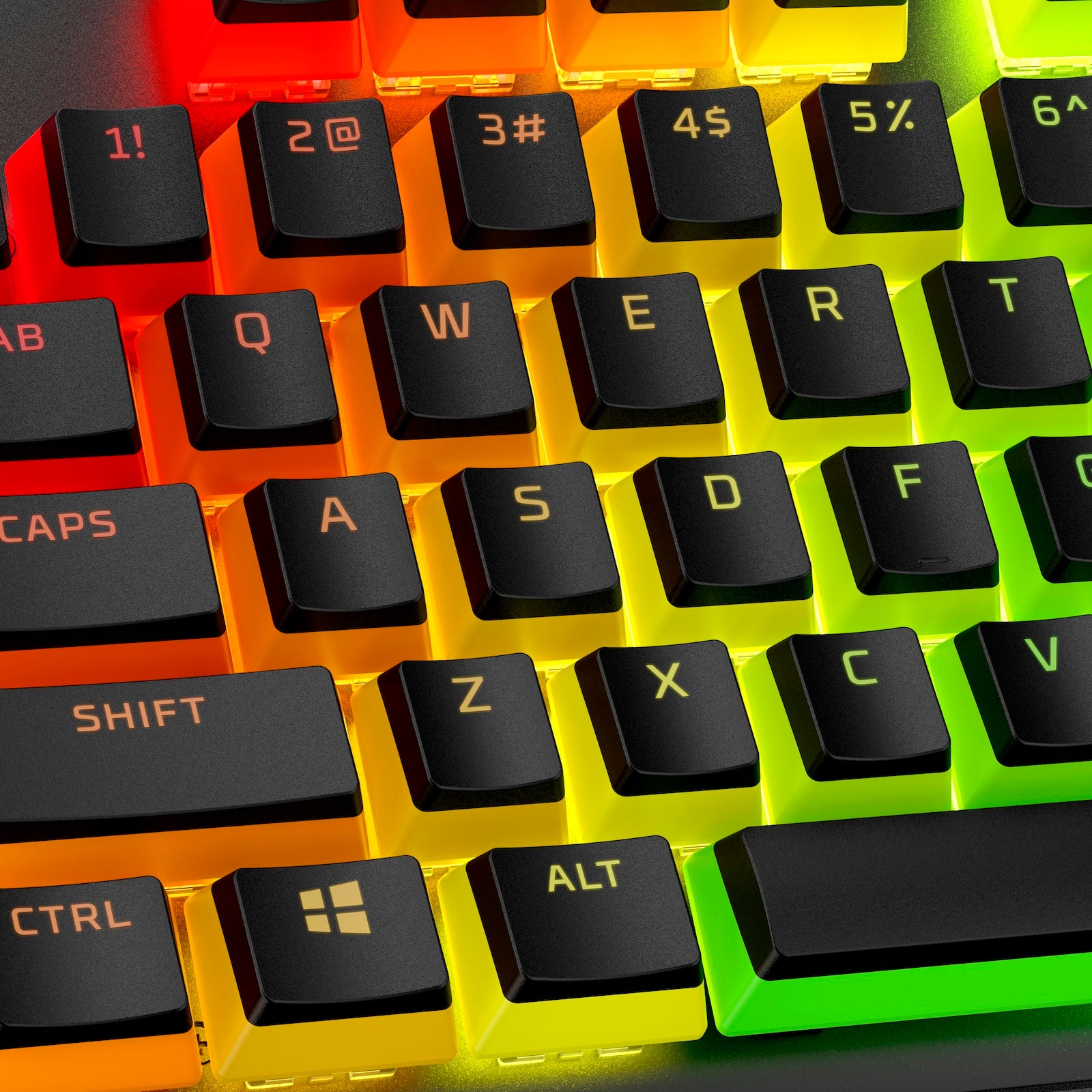 HyperX Pudding Keycaps 2 - Full 104/105 Key Set - PBT Double-Shot Keycaps for Mechanical Keyboards - Perfect for Gaming, Typing & Custom PC Builds