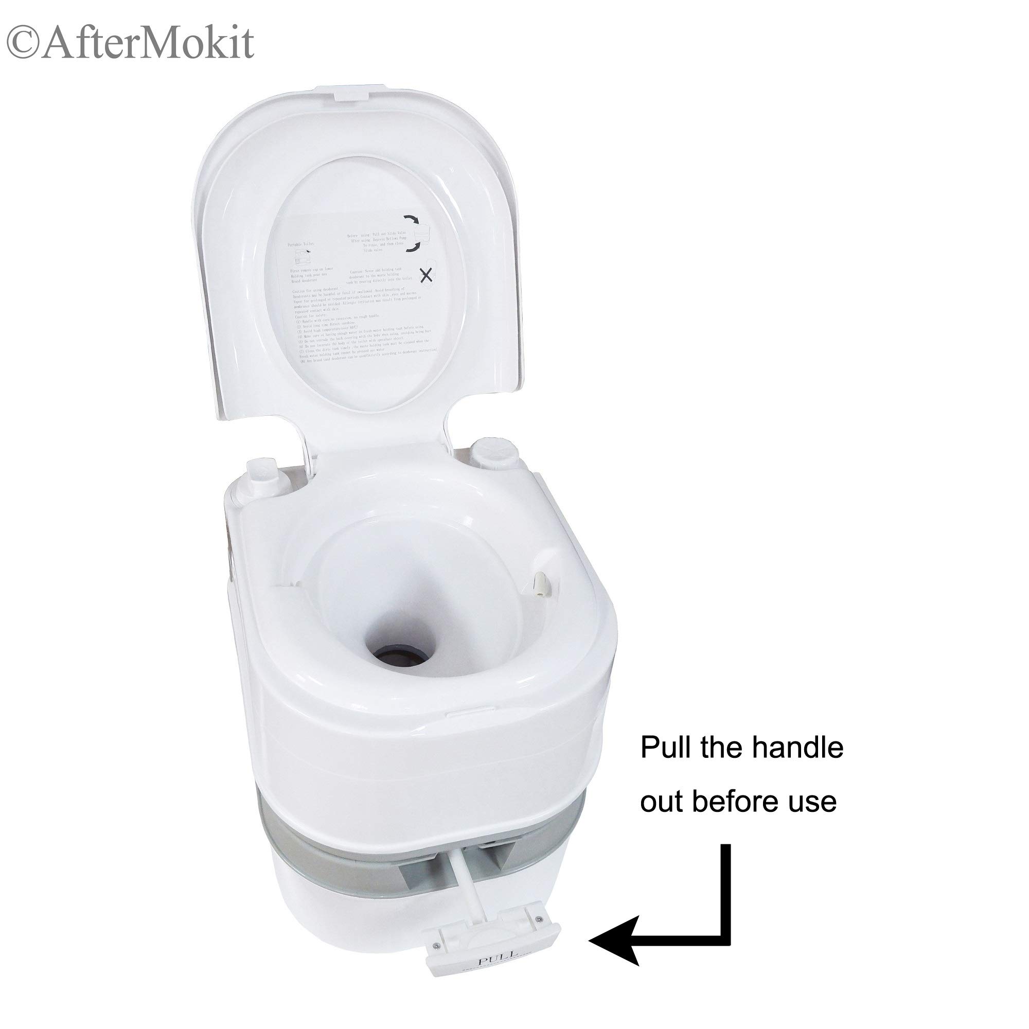 Portable Toilet with 6.3 Gallon Waste Tank & 4 Gallon Water Flush Tank - Compact Detachable Commode for RV, Camping, Sailing, Trucking & Outdoor Work - White | Indoor & Outdoor Use for Travel, Emergency & Remote Locations