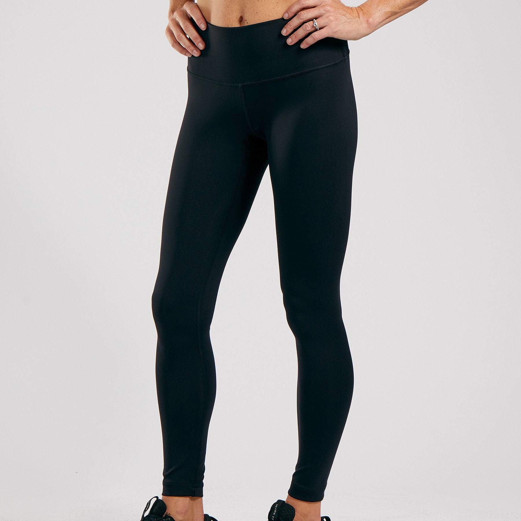Women's High-Performance Running Tights - Black | Moisture-Wicking, Breathable & Stretchable for Gym, Yoga & Outdoor Workouts