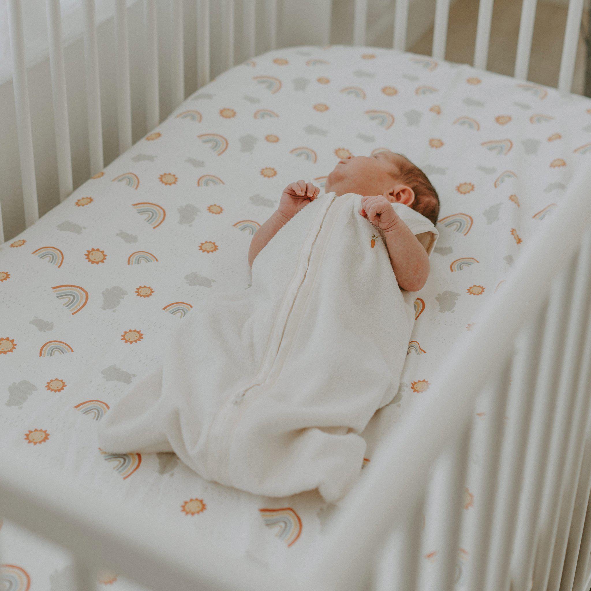 Little Sunshine Crib Sheet - Soft Organic Cotton Baby Bedding for Nursery | Perfect for Newborns & Toddlers - Nursery Decor, Baby Shower Gift