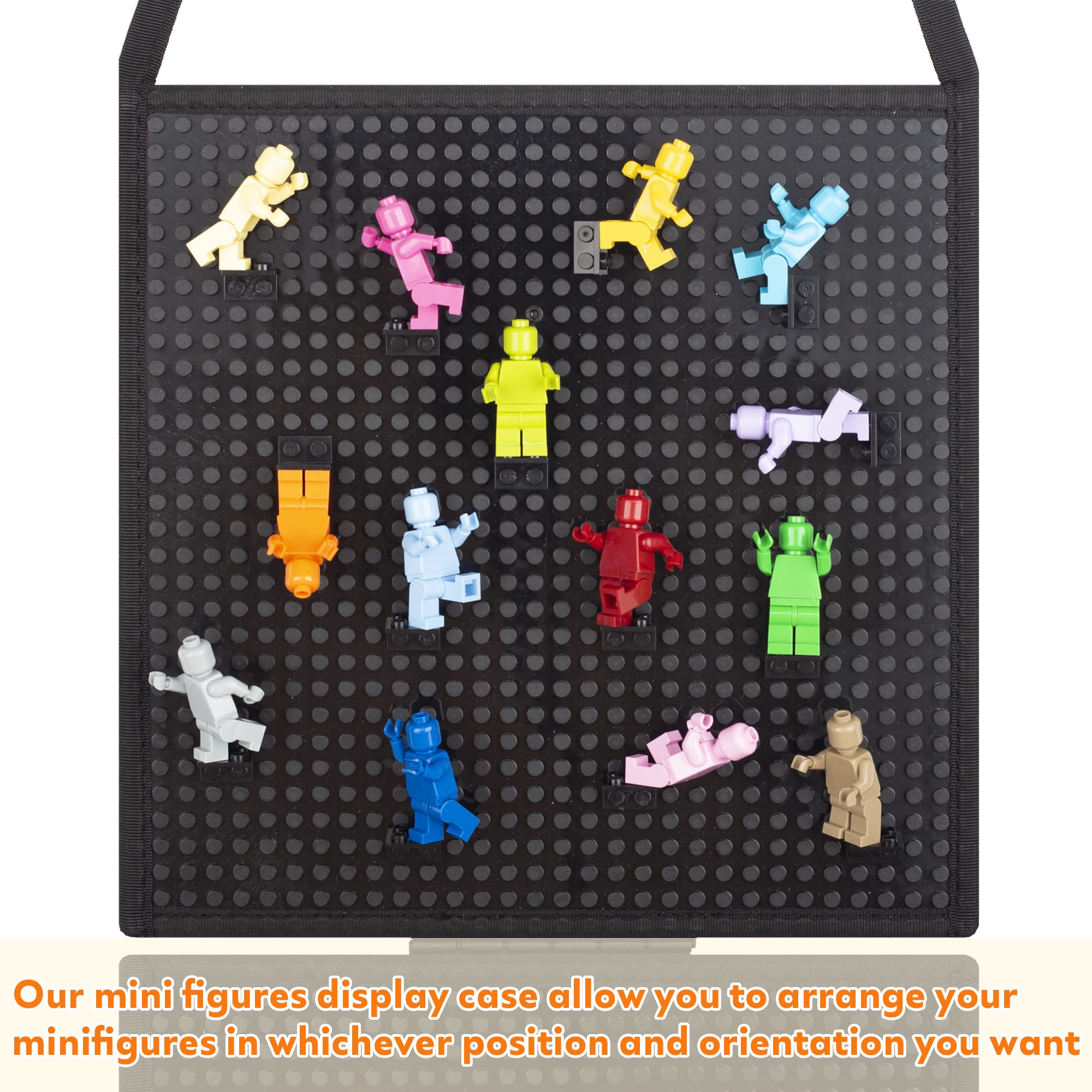 Black Hanging Mini Figures Display Case - Removable Action Figure Storage Box for Collectible Toys | Perfect for Organizing & Showcasing Mini Figures in Home, Office, or Game Room