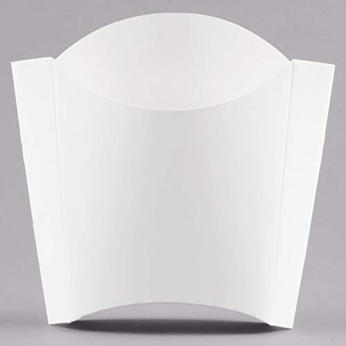 50-Pack White Disposable Paper Snack Containers - French Fry Box Holders & Cups for Kids, Parties, Picnics, and Movie Nights