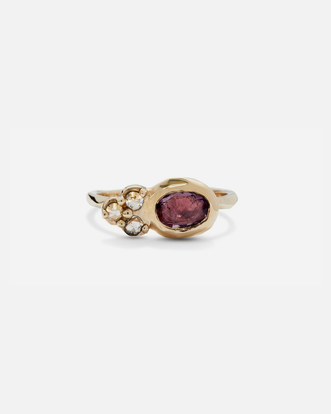 Pebble Ring with Genuine Pink Sapphire - Elegant Freedom Design for Women | Perfect for Engagement, Anniversary & Everyday Wear