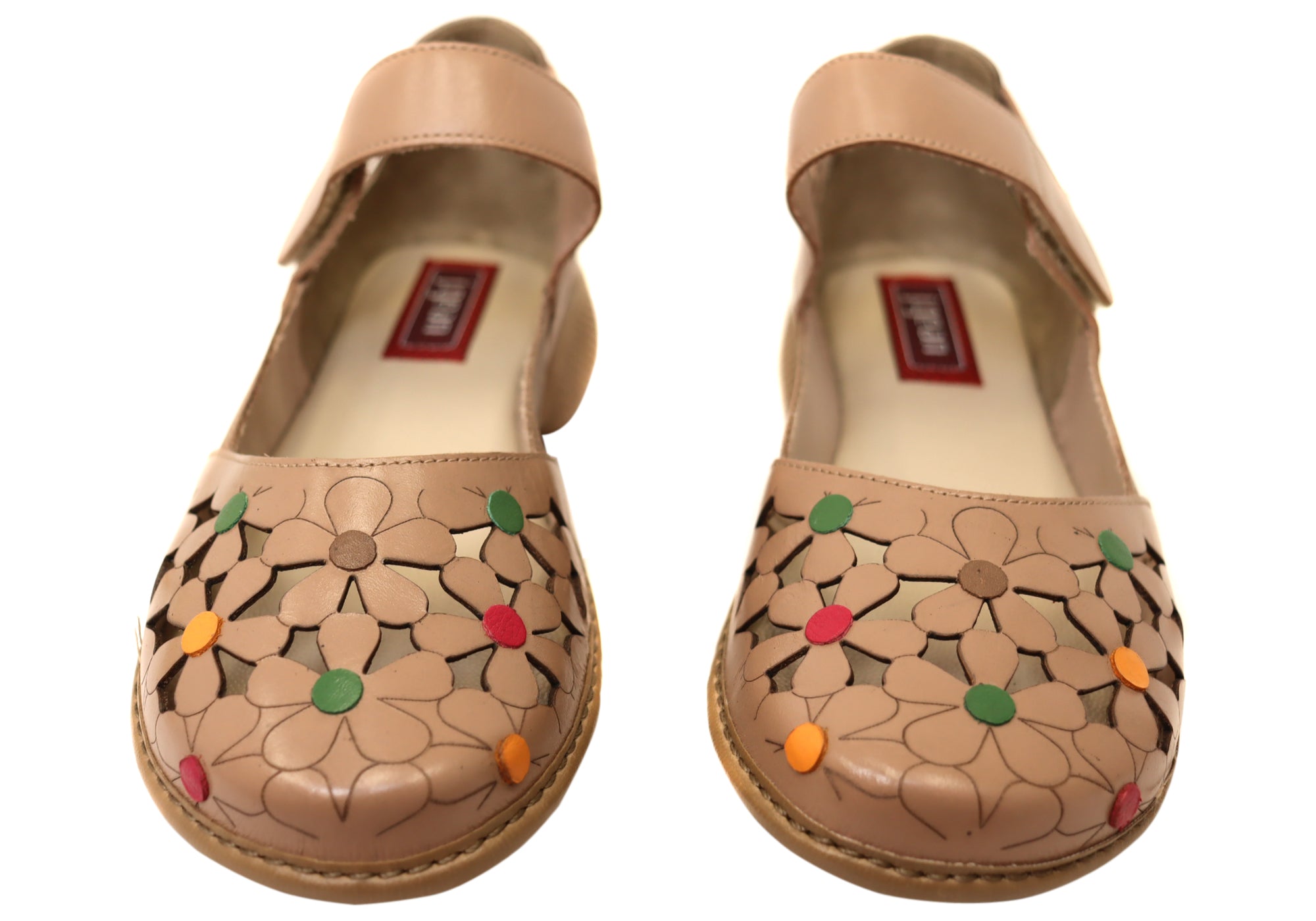 J Gean Tulip Women's Comfortable Brazilian Leather Mary Jane Shoes - Elegant & Supportive Flats for Work, Wedding & Everyday Wear