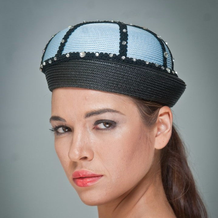 Sparkling Rhinestone Straws - NA1030 Black & Light Blue Glitter Drinking Straws for Parties, Weddings, Cocktails & Home Decor