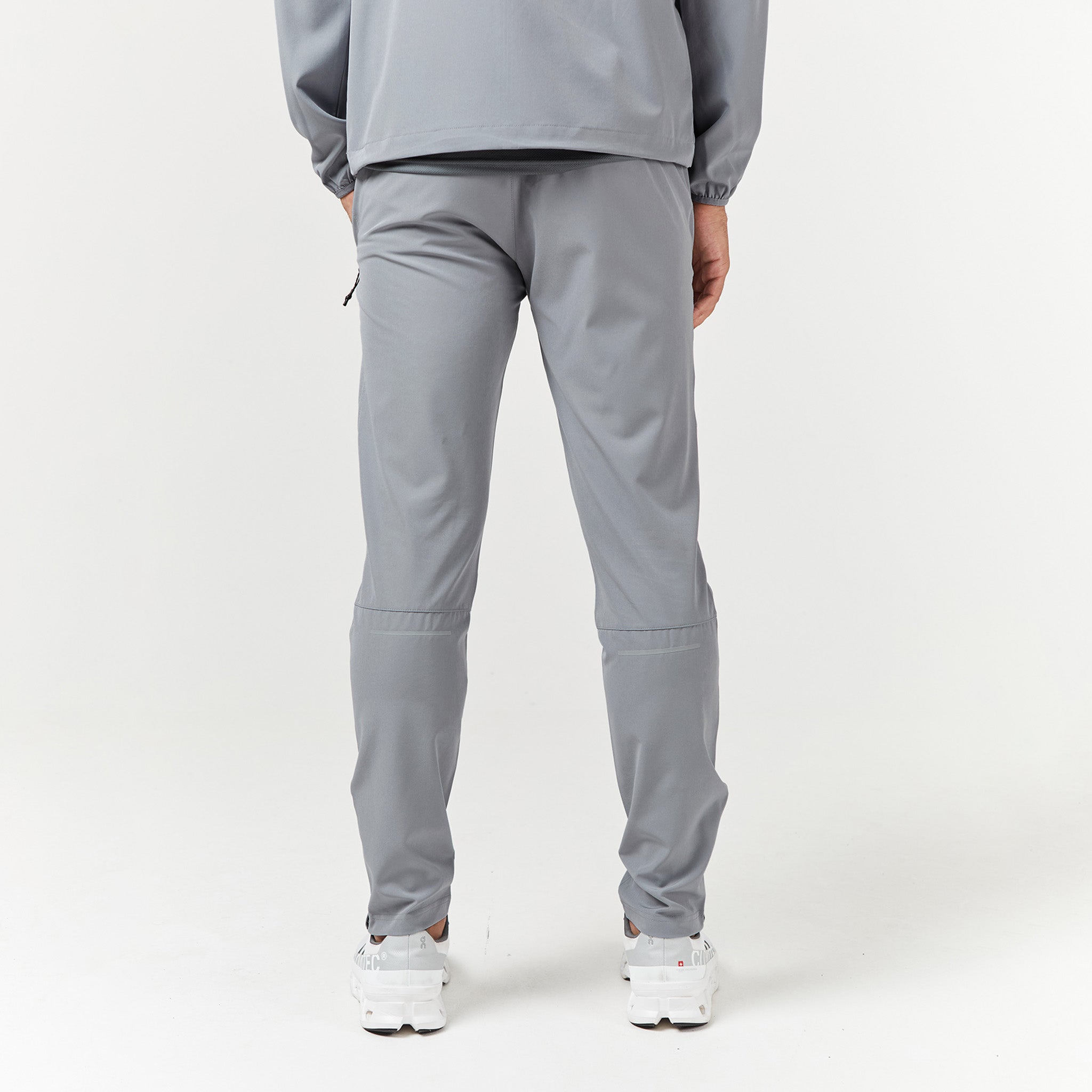 Tech Pocket Training Pants for Men - Breathable Mid Grey Workout Joggers with Zipper Pockets | Gym, Running, Yoga & Lounge Wear