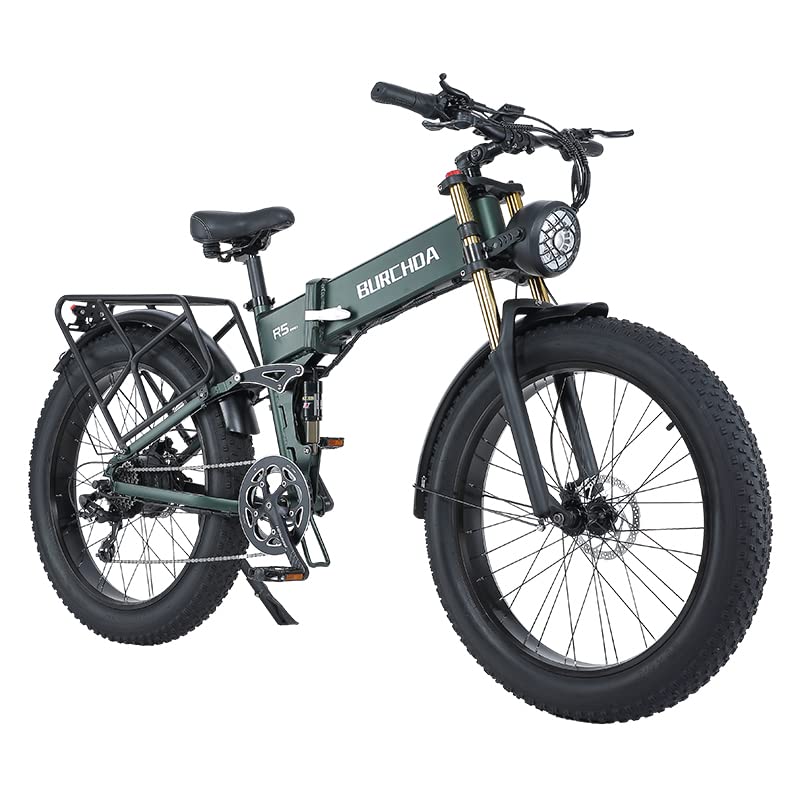 750W Electric Bike for Adults - 48V 15Ah Fat Tire E-Bike with 8-Speed Gears - Perfect for Commuting & Mountain Adventures