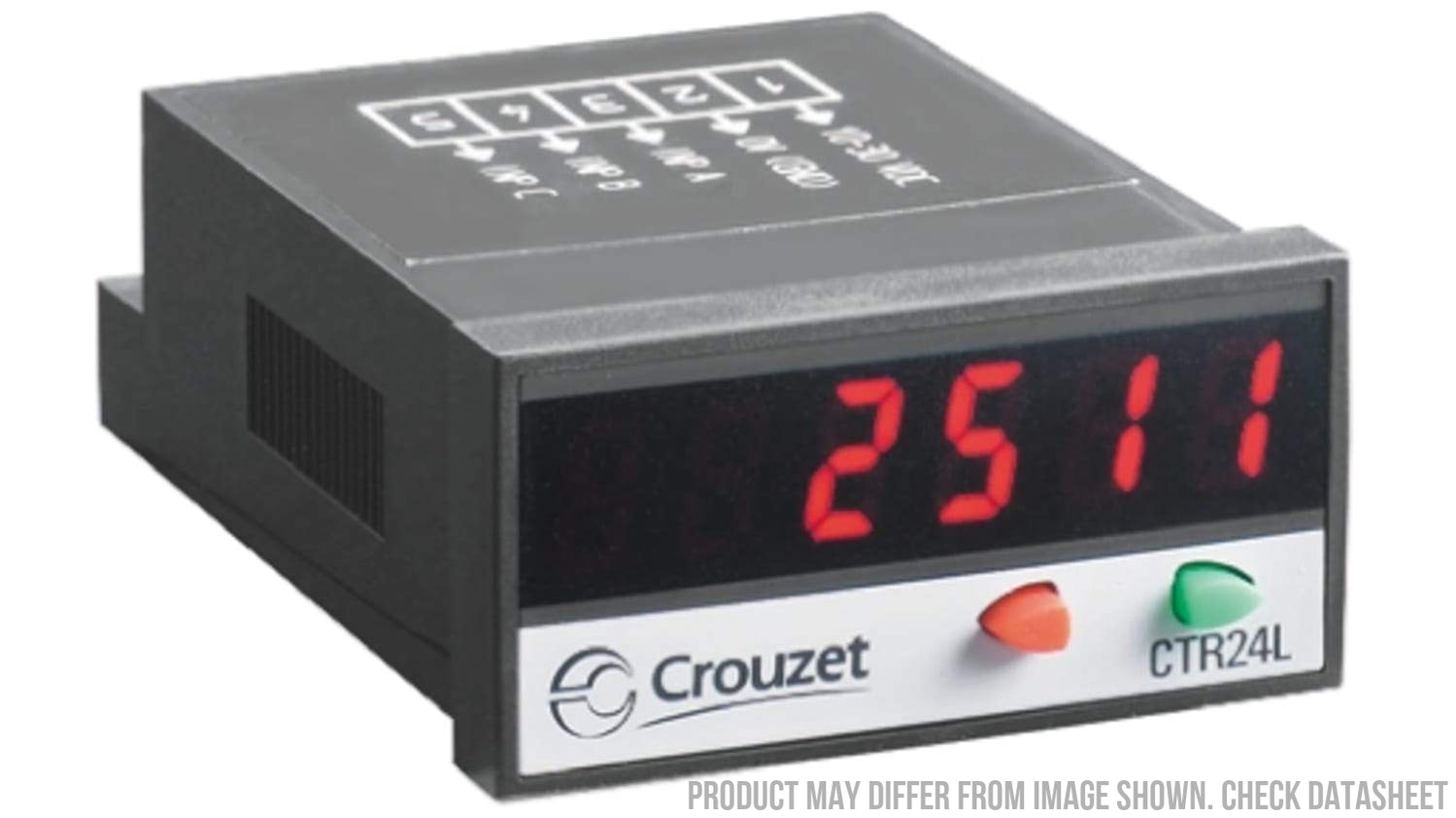 CTR24 Totalizer Counter with Orange Backlit Display | 10-264V AC/DC | 8-Year Lithium Battery Life | Industrial Counting & Inventory Management Tool