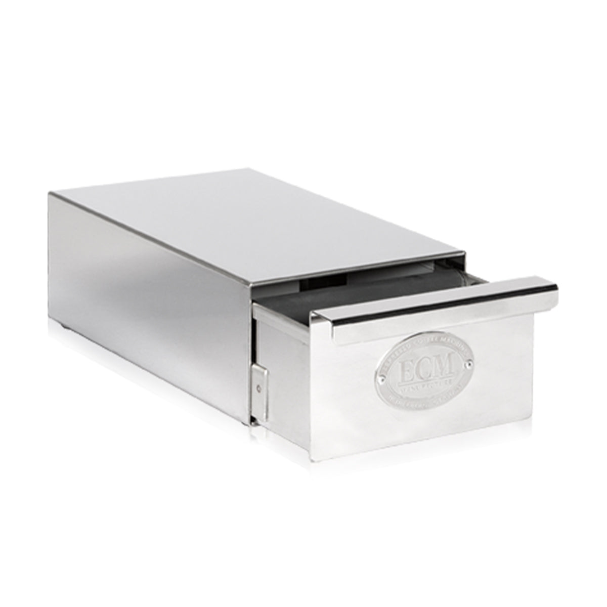 ECM Slim Knock Box Drawer - Stainless Steel Coffee Grounds Container for Espresso Machines | Compact & Durable Barista Tool for Home & Commercial Use (Model #89625) | Perfect for Coffee Shops, Kitchens & Office Break Rooms