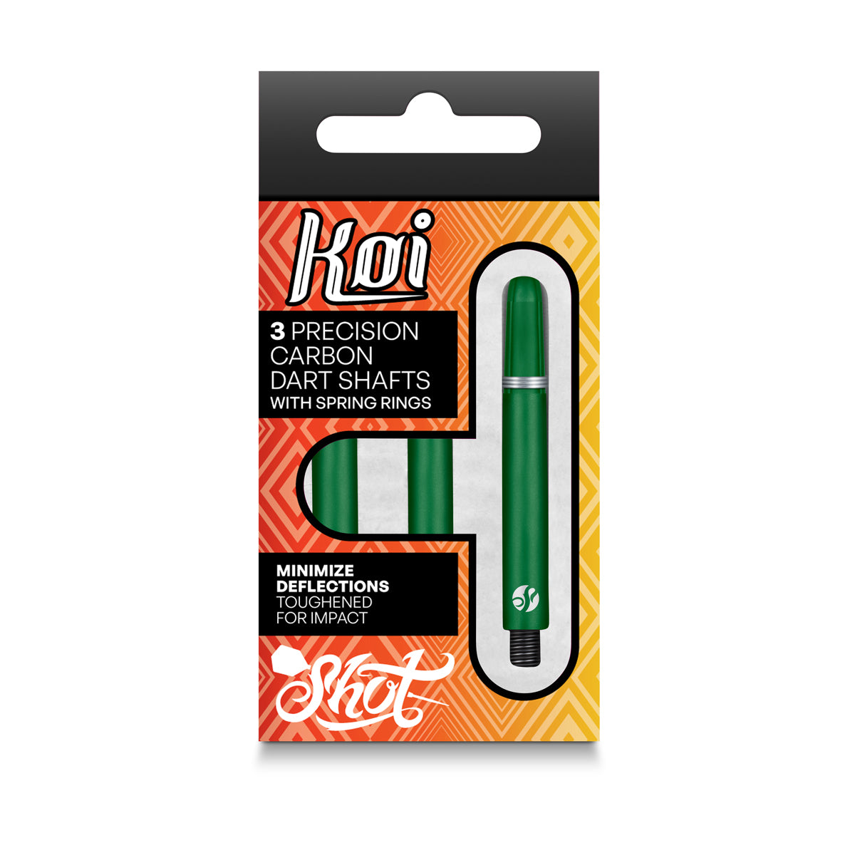 Premium Koi CARBON Dart Shafts - High Performance Green Dart Shafts for Professional Players | Perfect for Tournaments, Practice & Competitive Play