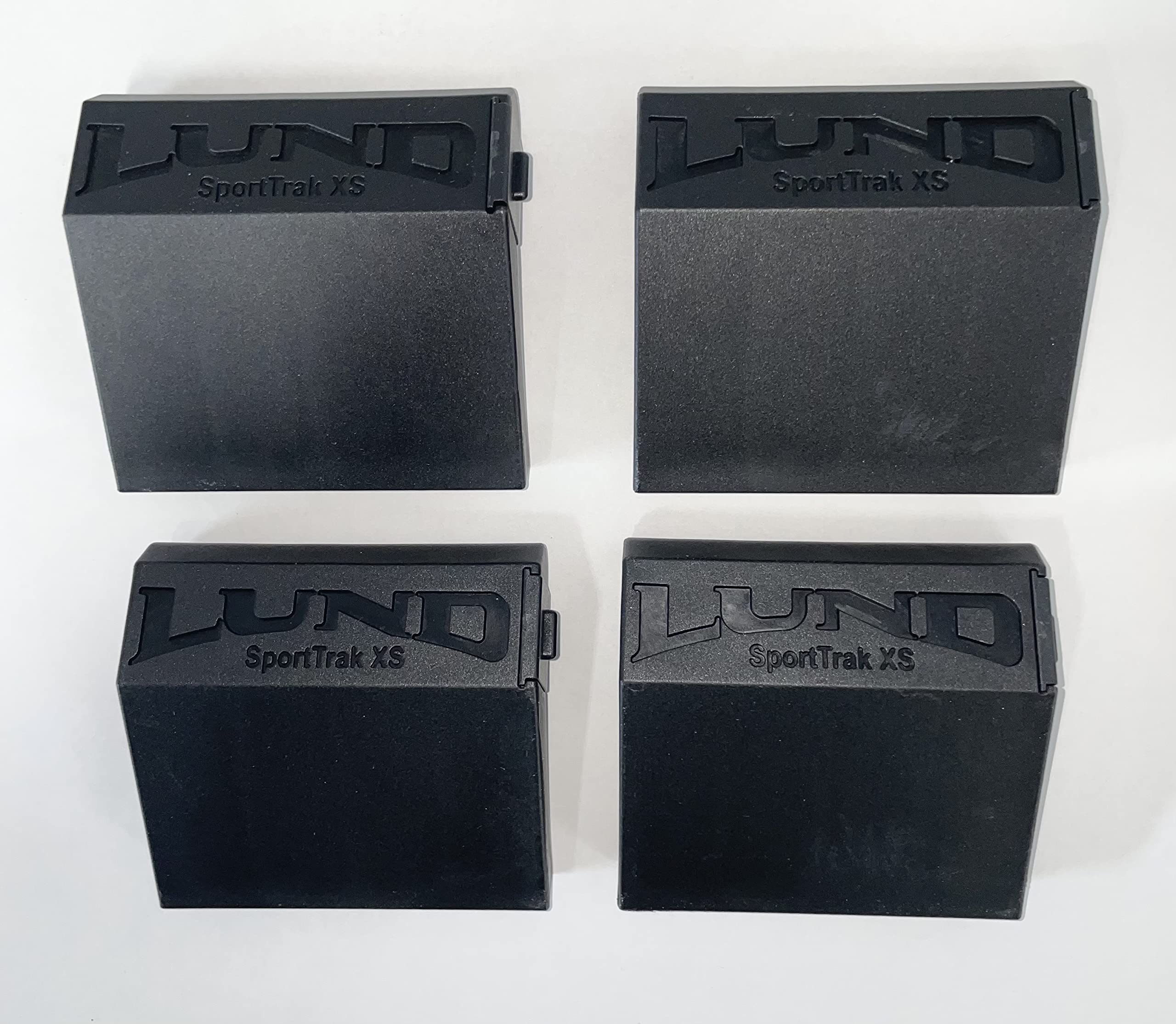 4 Pack Lund Sportrak XS Sport Track Brackets 1984019 - Angled 42 Degree Boat Accessories for Fishing & Marine Use - Heavy Duty Aluminum Mounting Brackets for Boats & Watercraft