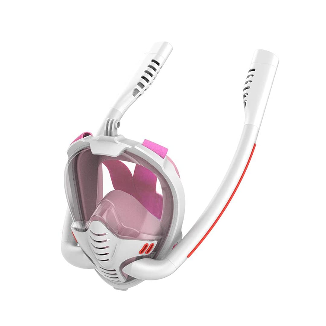 Danoensit Full Face Snorkel Mask for Adults & Kids - Scuba Diving Mask with Anti-Fog Lens, Comfortable Breathing Snorkeling Gear for Underwater Swimming, Snorkel Equipment for Beach Vacation & Pool Activities