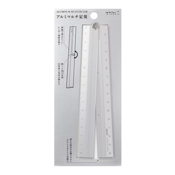 Aluminum Foldable Ruler 30cm (12 Inch) - Portable Measuring Tool for DIY, Crafting & Construction - Midori DESIGNPHIL - Perfect for Home Improvement, School Projects & Office Use
