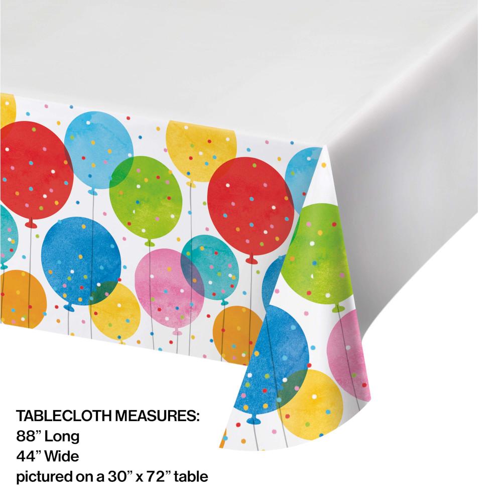 12 Pack Bulk Birthday Confetti Balloons & Plastic Table Covers Set - Party Decorations for Birthdays, Weddings, Baby Showers & Celebrations