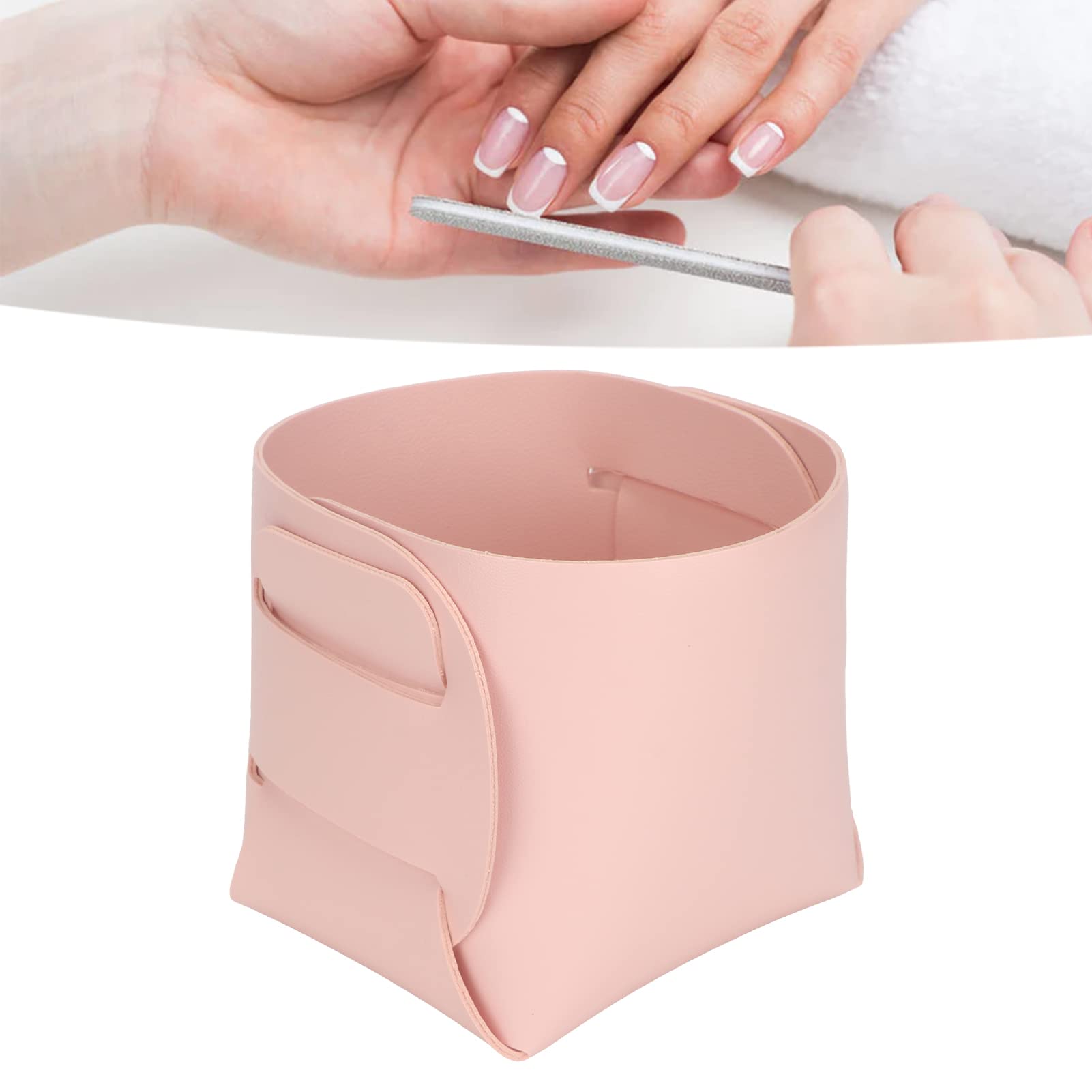Premium Nail Art Storage Box - Empty Manicure Tool Organizer with Brush Holder, Durable PU Material for Nail Polish & Makeup - Convenient Home & Salon Use (Pink) - Perfect for Professional Nail Technicians & DIY Enthusiasts