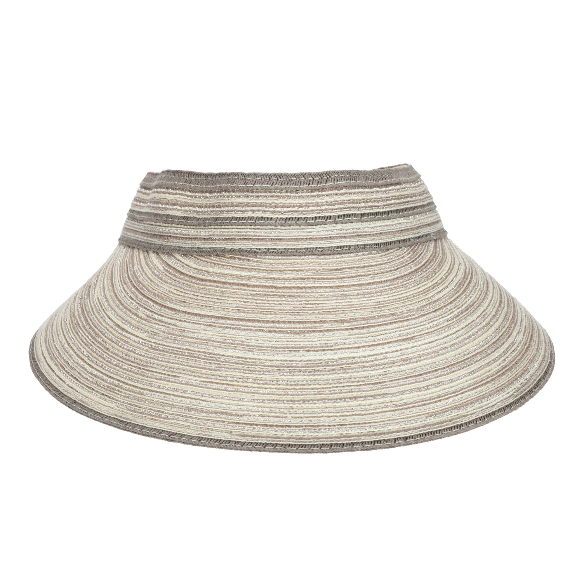 Women's Adjustable Mixed Braid Visor Hat with Velcro Strap - Stylish Sun Protection for Outdoor Activities, Beach, Golf & Running