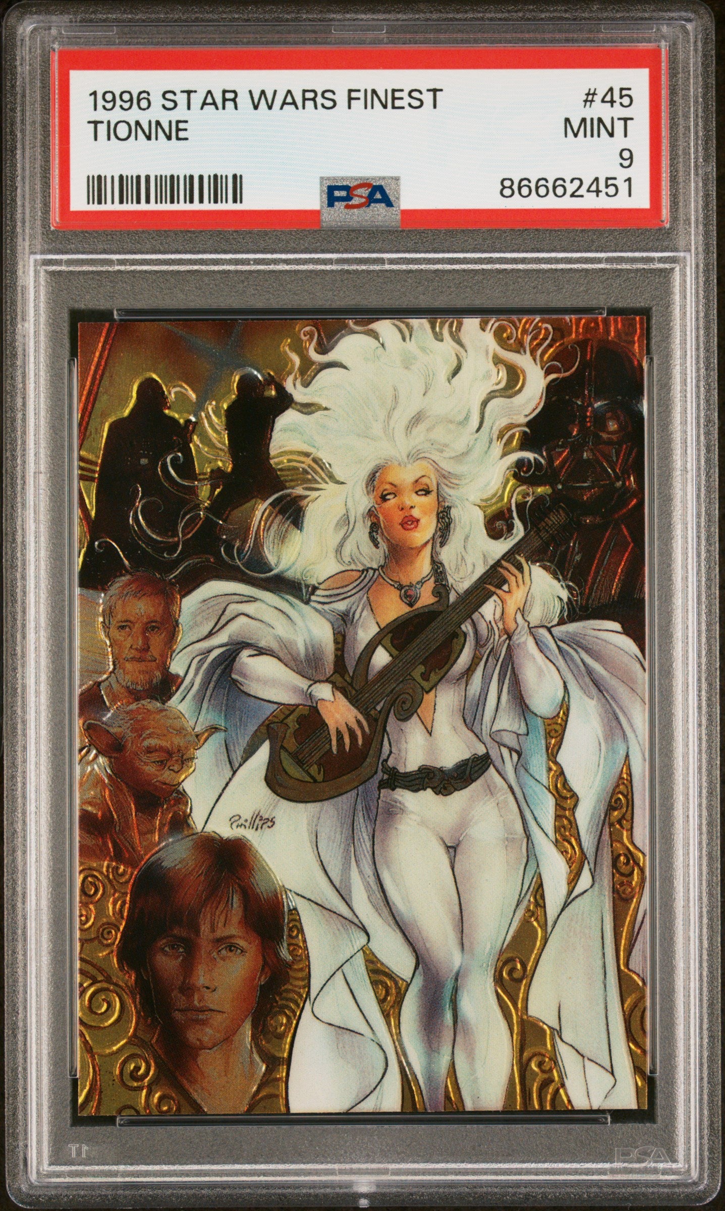 1996 STAR WARS FINEST TIONNE #45 PSA 9 MINT Trading Card - Rare Collectible for Star Wars Fans & Card Collectors - Perfect for Display, Investment & Gaming Collections