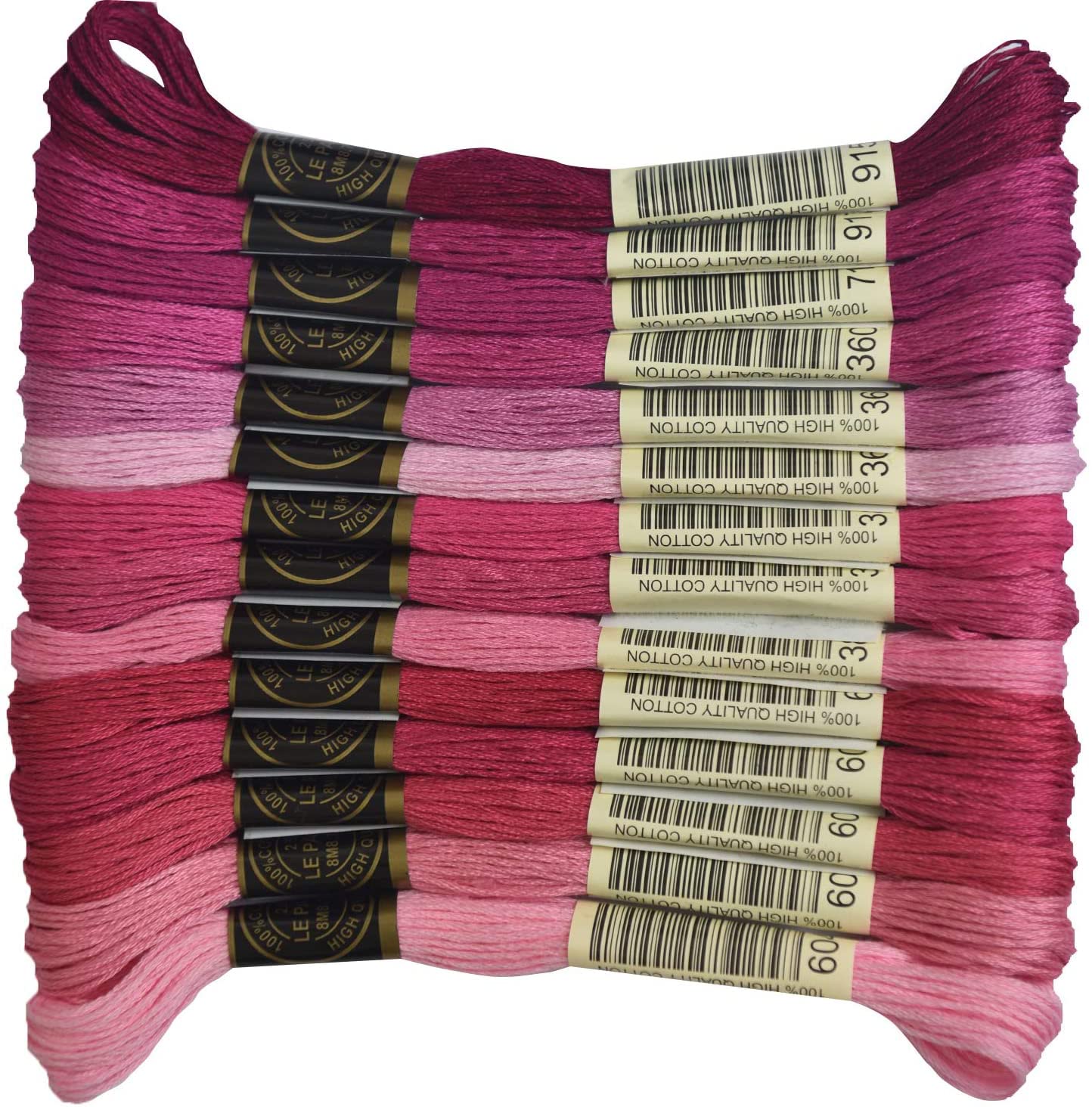 Premium Rainbow Embroidery Floss Kit - 14 Skeins Cross Stitch Threads for Friendship Bracelets & DIY Crafts (Dark Plum Gradient) - Perfect for Needlework, Scrapbooking & Handmade Gifts