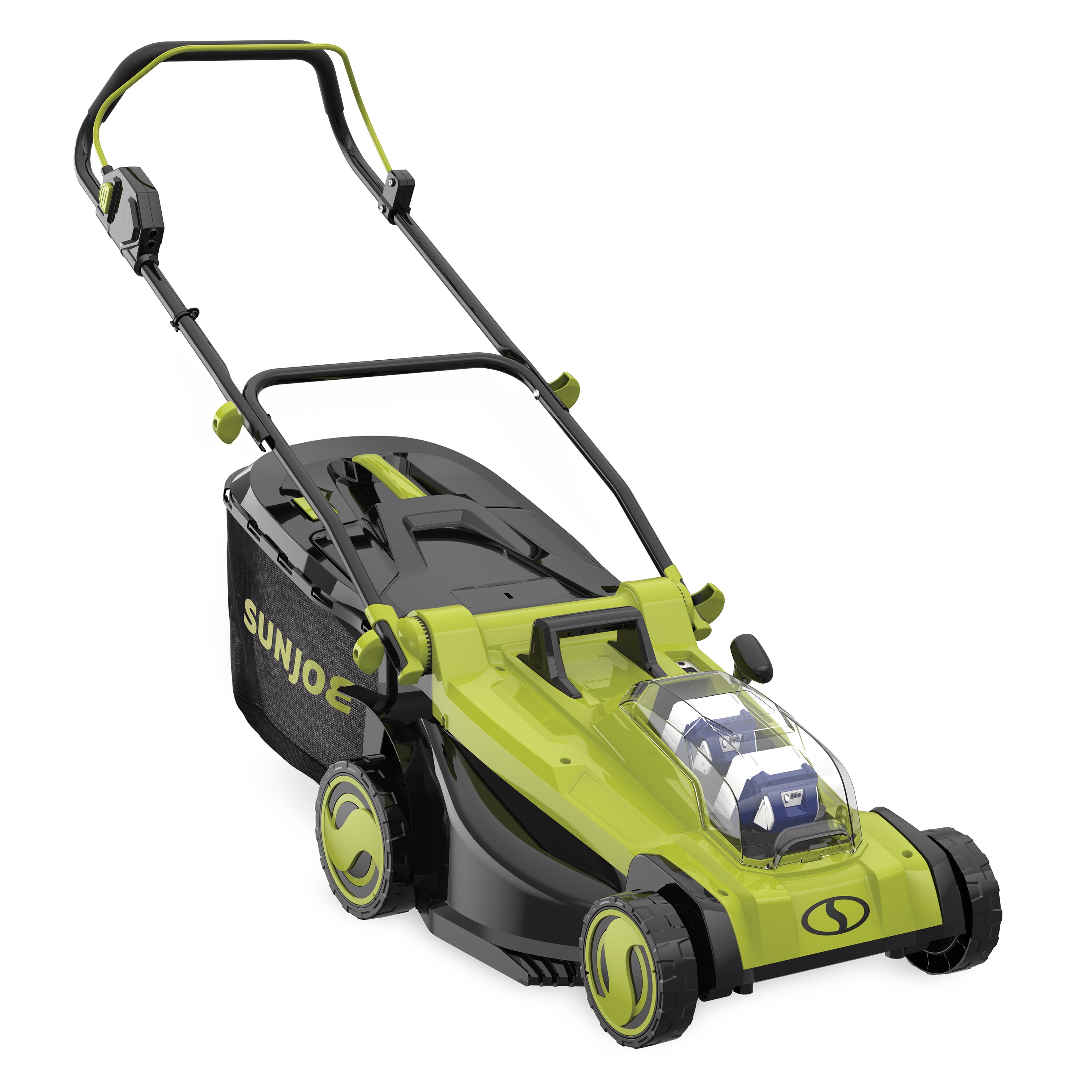 Sun Joe 24V X2 17LM 48V Cordless Lawn Mower with Collection Bag | 17-Inch Cutting Width | 6-Position Height Adjustment | Includes 2 x 4.0Ah Batteries & Charger | Perfect for Small to Medium Yards & Eco-Friendly Lawn Care
