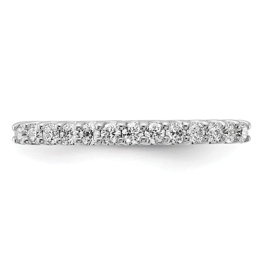 14K White Gold Diamond Band Ring for Women - 0.25 Carat Round Cut Wedding Engagement Ring | Anniversary Gift, Promise Ring, Everyday Jewelry