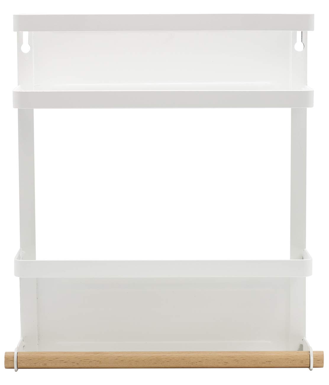 Sorbus Magnetic Spice Rack Organizer for Refrigerator - 3-Tier Storage Shelf with Paper Towel Holder & 5 Hooks, Space-Saving Kitchen Organizer (Medium, White) - Perfect for Pantry, Spice Storage & Small Kitchen Organization