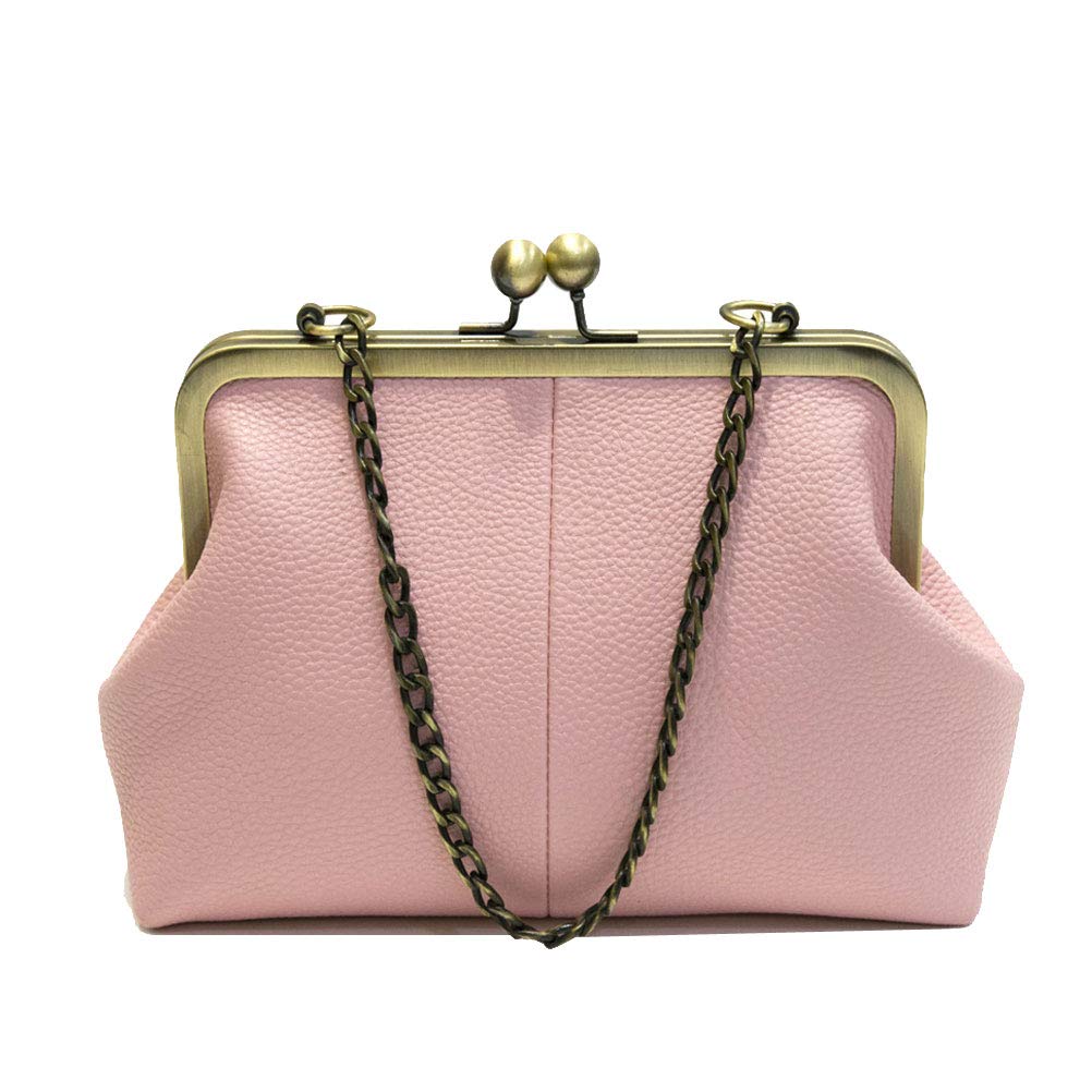 Vintage Retro Women's Small Top Handle Handbag with Kiss Lock - Elegant Shoulder Bag for Casual Outings, Parties, and Daily Use