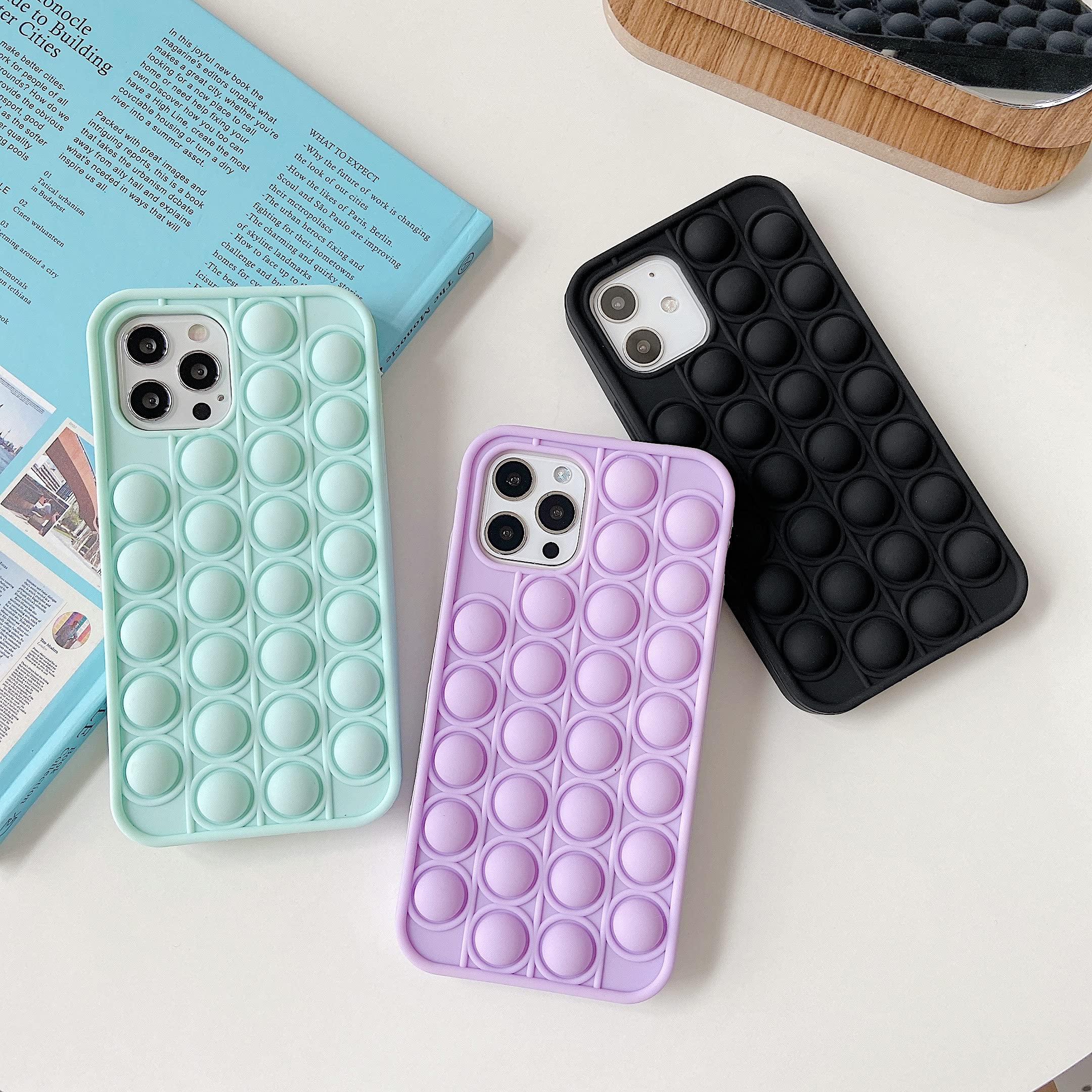 Cocomii iPhone 13 Pro Max Case with Sensory Push Pop Bubbles - 6.7 Inch Protective Phone Cover for Stress Relief - Purple Case for Women, Men & Teens - Perfect for Anxiety Relief, Office Focus & Classroom Fidgeting