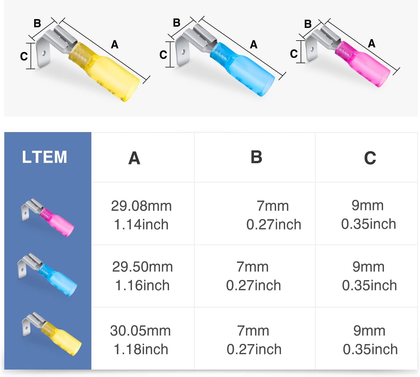 140Pcs Heat Shrink Wire Connectors - Waterproof Electrical Wire Terminals for Marine, Automotive & Home Wiring - Insulated Crimp Connectors for Secure Electrical Connections