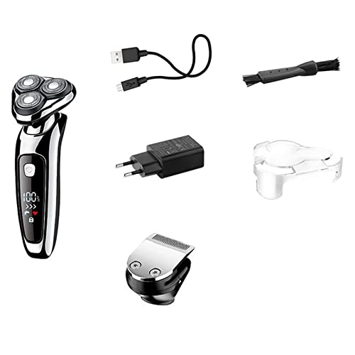 Men's Electric Razor - 2-in-1 Wet & Dry Shaver with Rotary Heads, USB Rechargeable Beard Trimmer & Grooming Kit for Smooth Shaving at Home or Travel | Perfect for Daily Use, Business Trips & Grooming Gifts