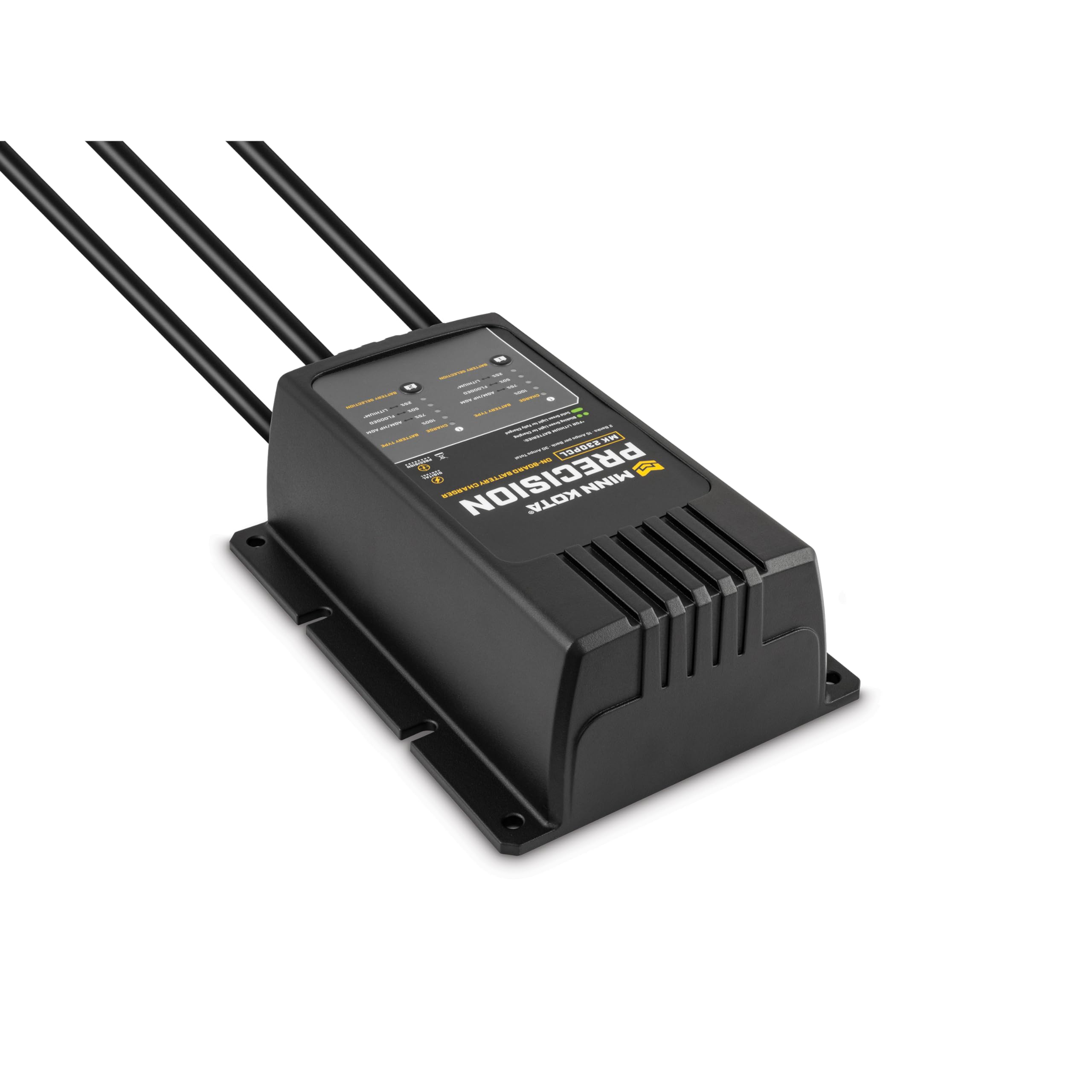 Minn Kota 1832304 Precision Charger MK 230 PCL - 2 Bank 15 Amp Marine Battery Charger for Boats, Fishing & Watercraft - Perfect for Deep Cycle & AGM Batteries