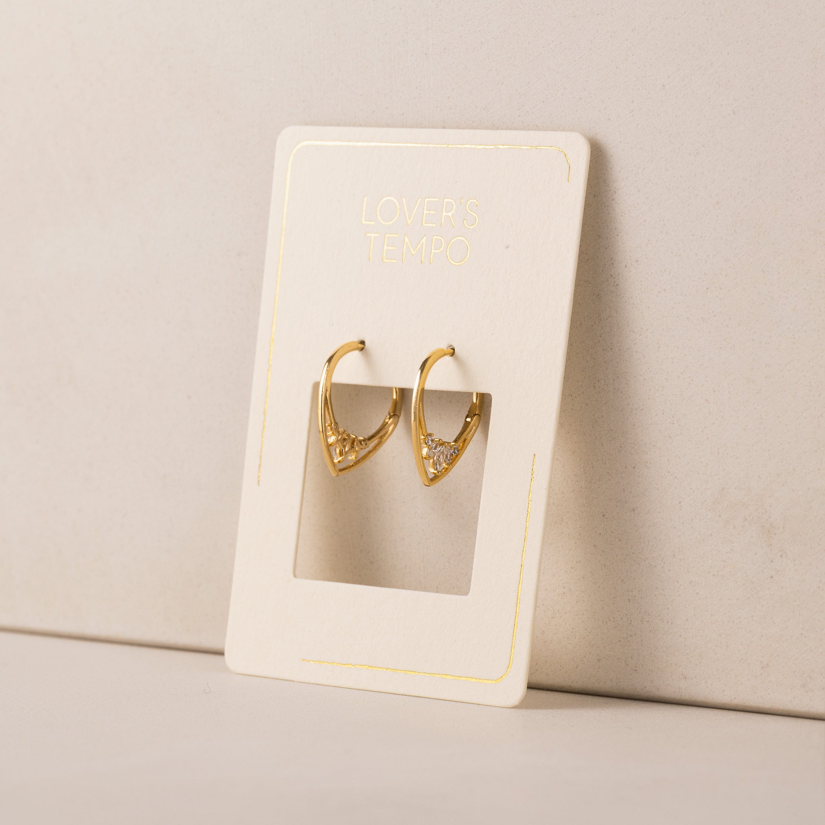Aria Hoop Earrings for Women - 14K Gold Plated Stainless Steel Dangle Earrings - Lightweight & Hypoallergenic Jewelry for Everyday Wear, Parties & Special Occasions