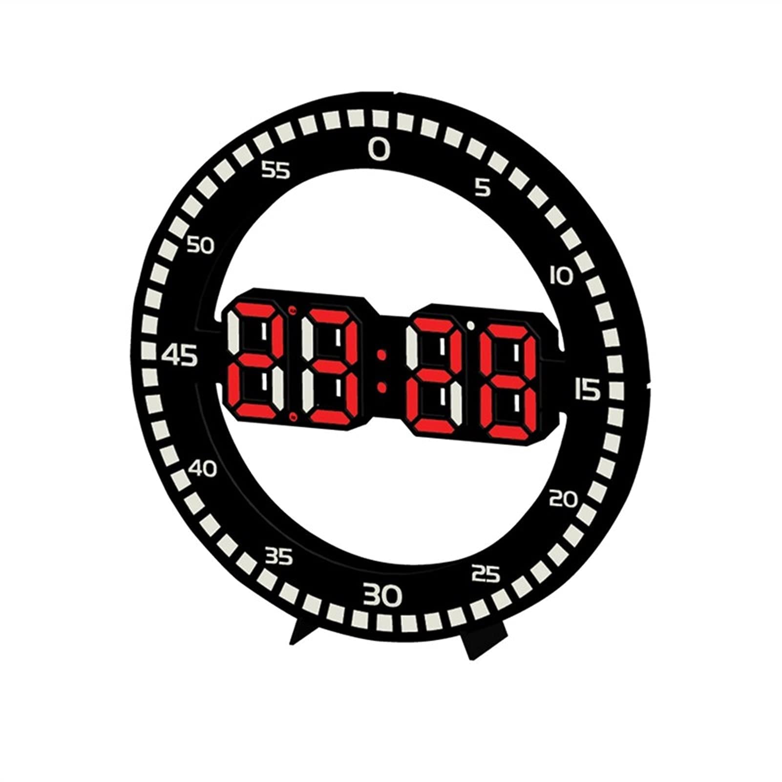 YPZ Digital Alarm Clock with Night Light - 3D LED Wall Clock & Table Clock, Modern Electronic Display for Bedroom, Living Room, Office (Green/Red) - Perfect for Home Decor, Nightstand, and Workspace Lighting