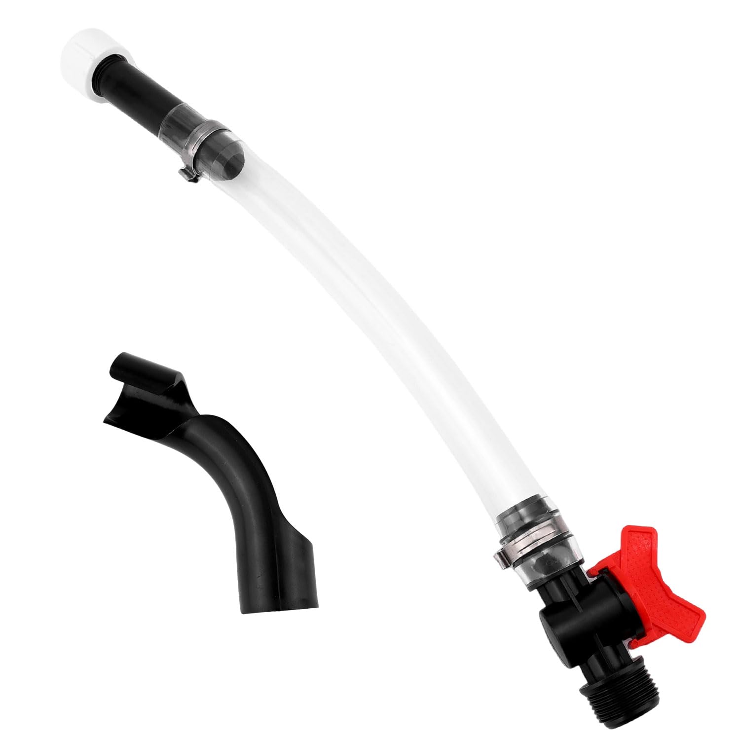 Racing Fuel Jug Hose with Ball Valve - Compatible with VP, EGS, LC2, Scribner 5-Gallon Cans for Motorsports