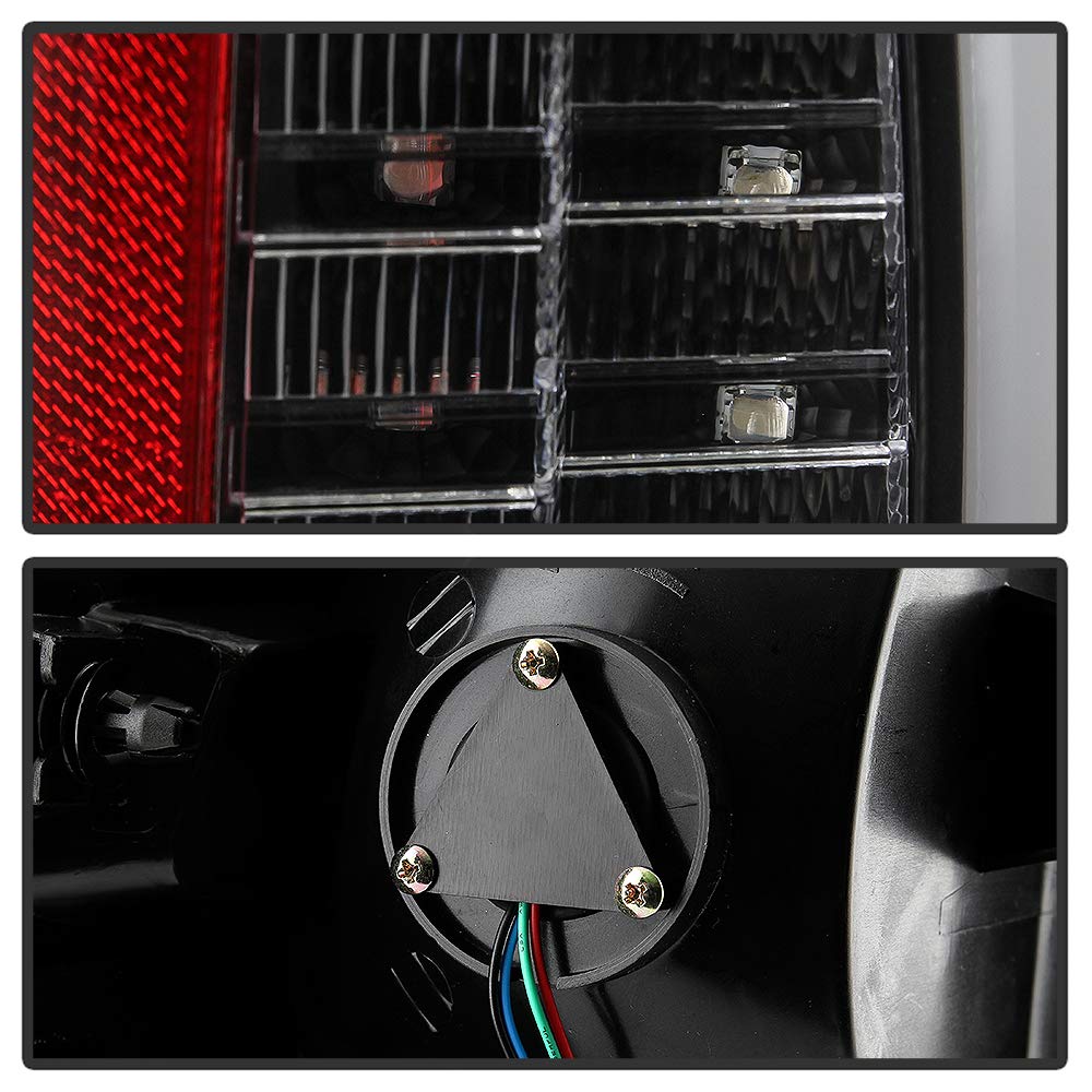 ACANII LED Tube Tail Lights Lamps Assembly for 2013-2018 Dodge Ram 1500 2500 3500 - Black Edition (Driver & Passenger Side) - Enhanced Visibility & Style for Night Driving & Off-Road Adventures