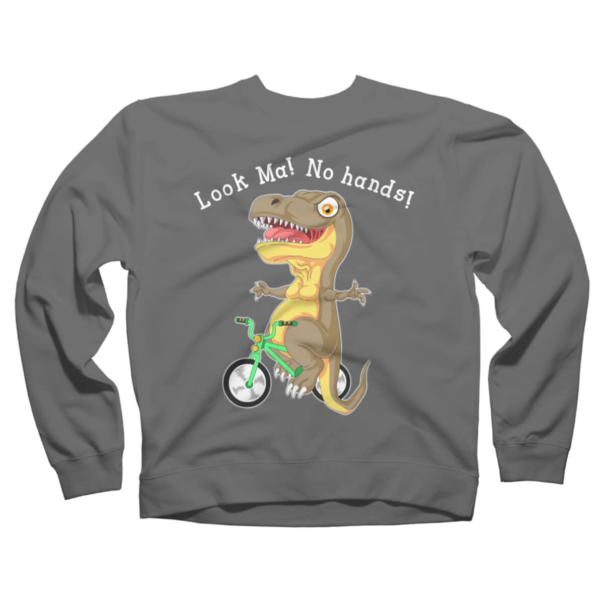 Design By Humans Unisex Dinosaur by ZeusSE Sweatshirt | Soft Cotton Pullover Hoodie for Men & Women | Perfect for Casual Wear, Street Style & Gifts