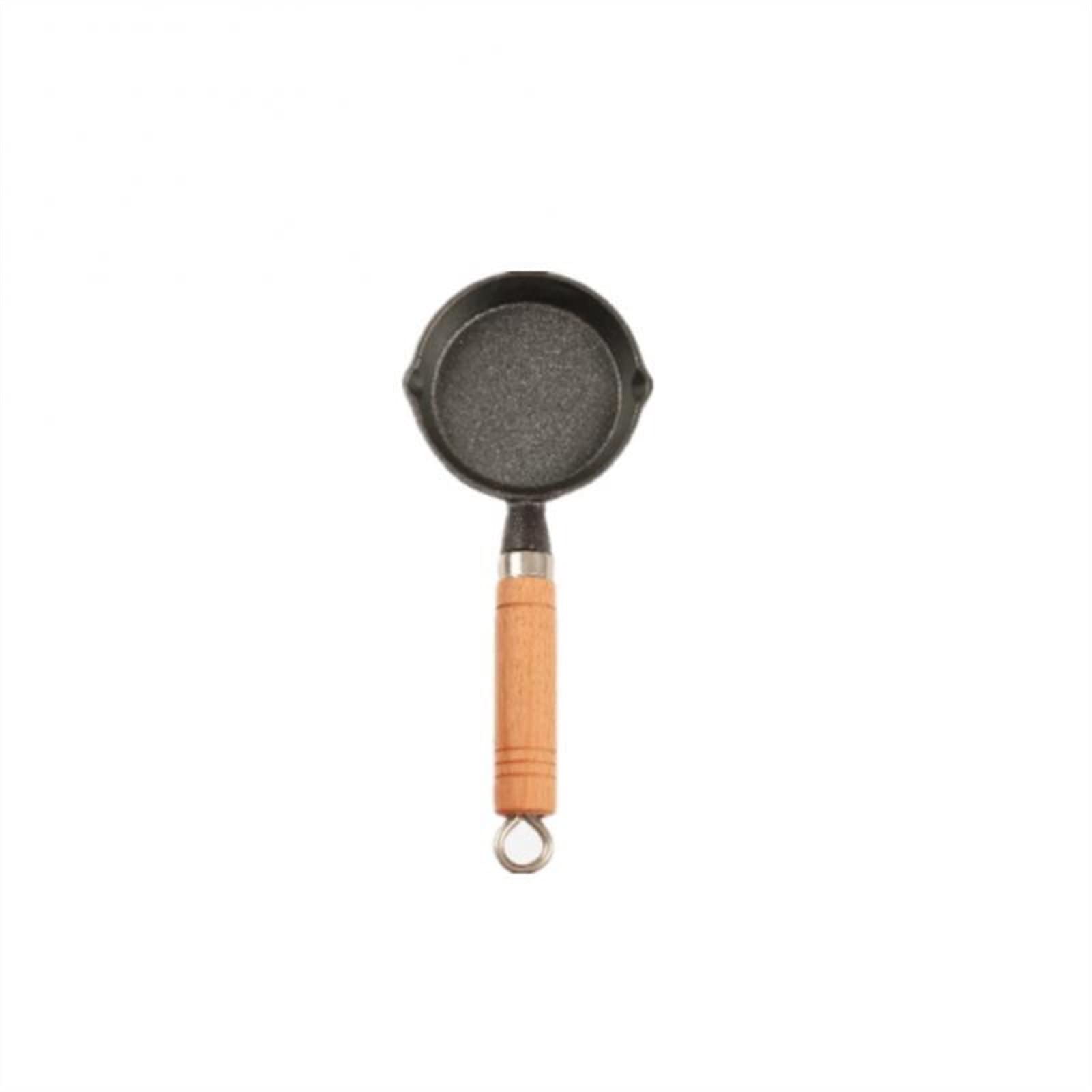 **Nonstick Mini Omelette Pan 10cm - Flat Bottom Frying Pan with Handle for Eggs, Pancakes & Crepes - Portable Small Cooking Tool for Kitchen, Camping & Travel**