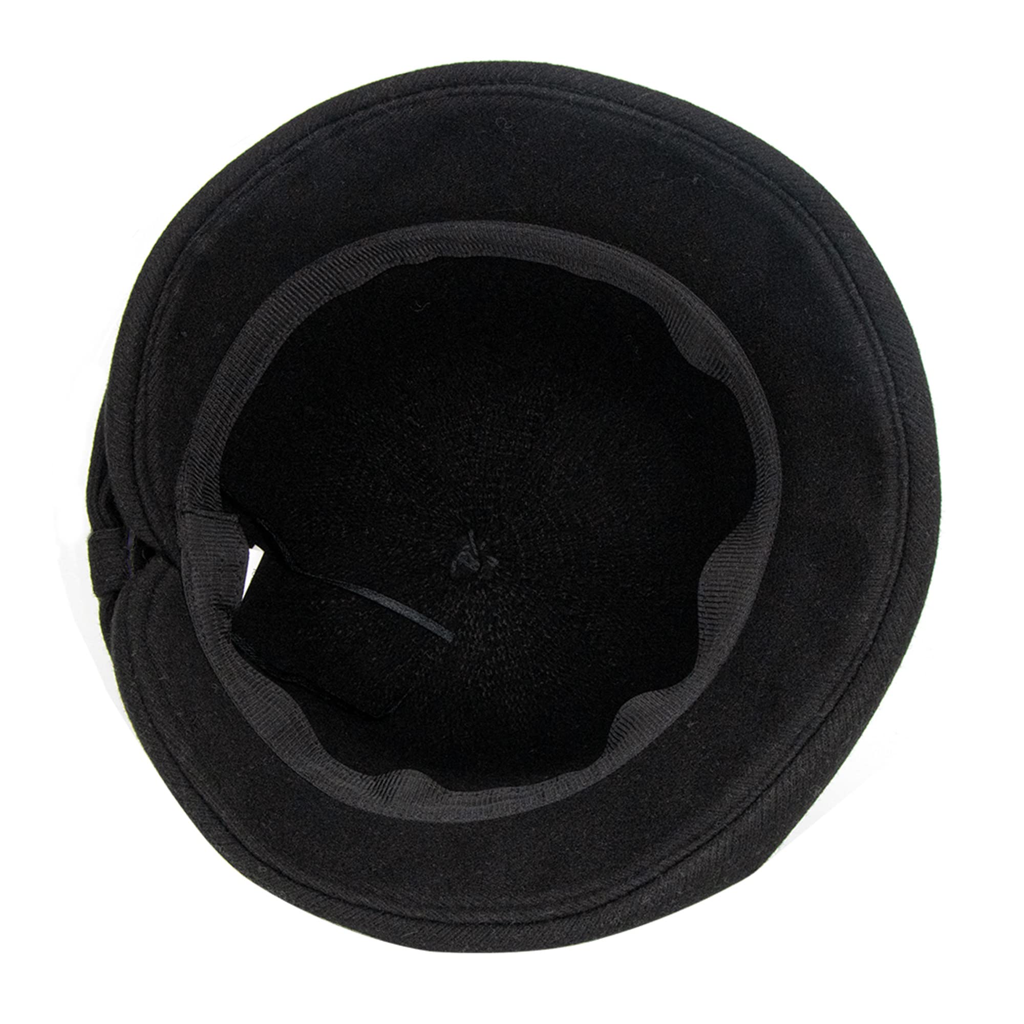 Vintage 1920s Women's Wool Blend Cloche Hat - Upturn Brim Winter Felt Bucket Bowler Hat - Crushable & Foldable for Church, Tea Parties & Retro Fashion Events