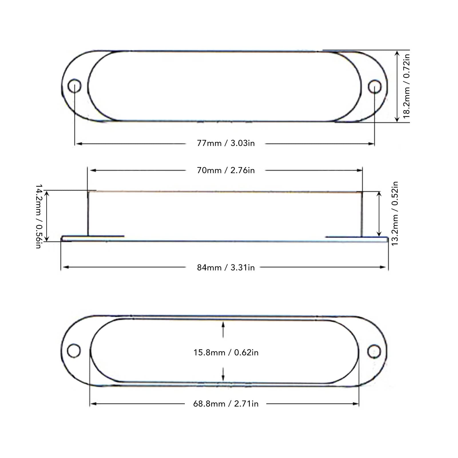 3Pcs Silver Copper Electric Guitar Single Coil Pickup Covers - Durable Metal Guitar Accessories for Enhanced Tone & Protection - Perfect for Fender Stratocaster, Telecaster & DIY Guitar Upgrades