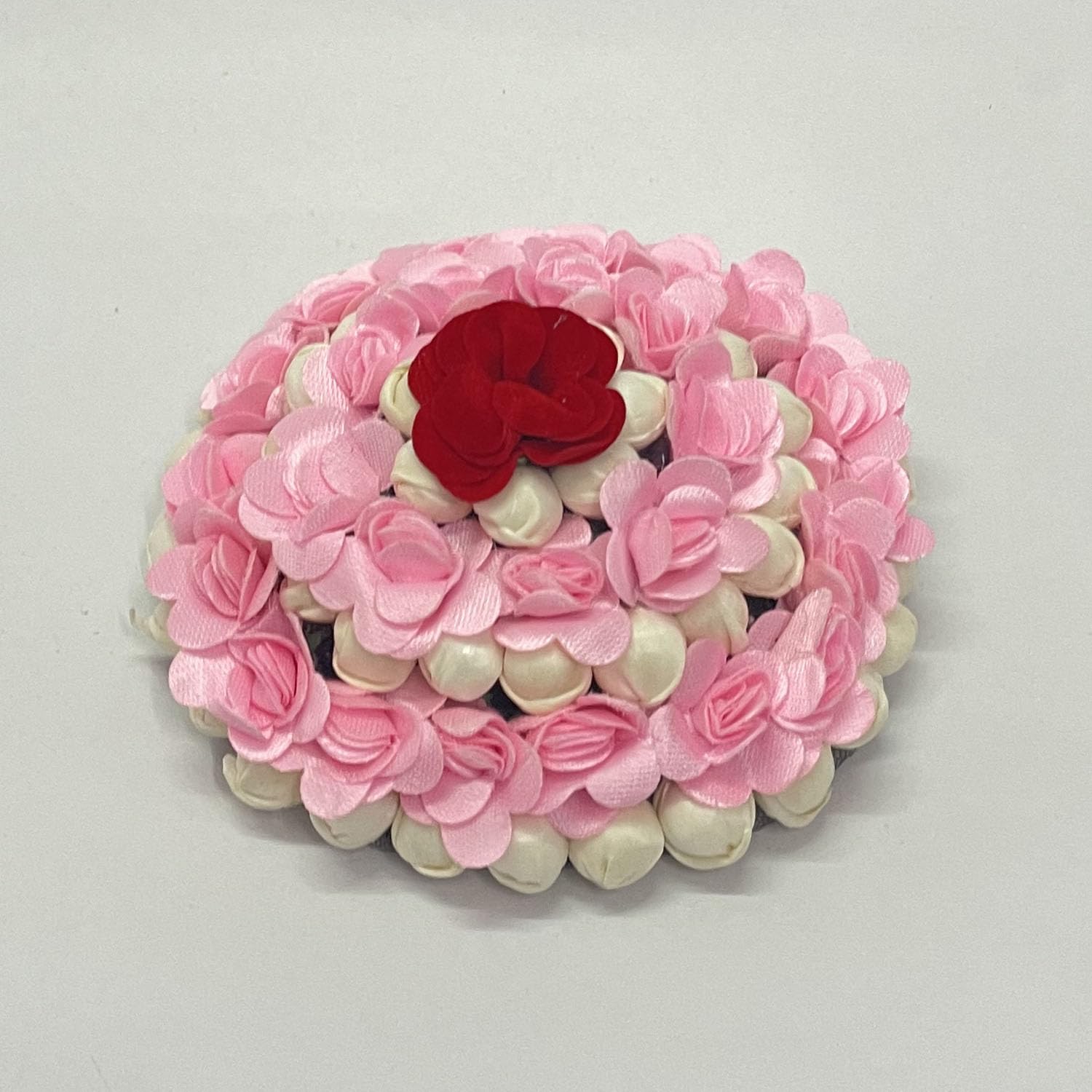 Maahal Bridal Bun Juda Gajra Maker - Floral Hair Accessories for Women & Girls | Pink Artificial Flower Hair Jewelry | Perfect for Weddings, Parties & Festive Occasions