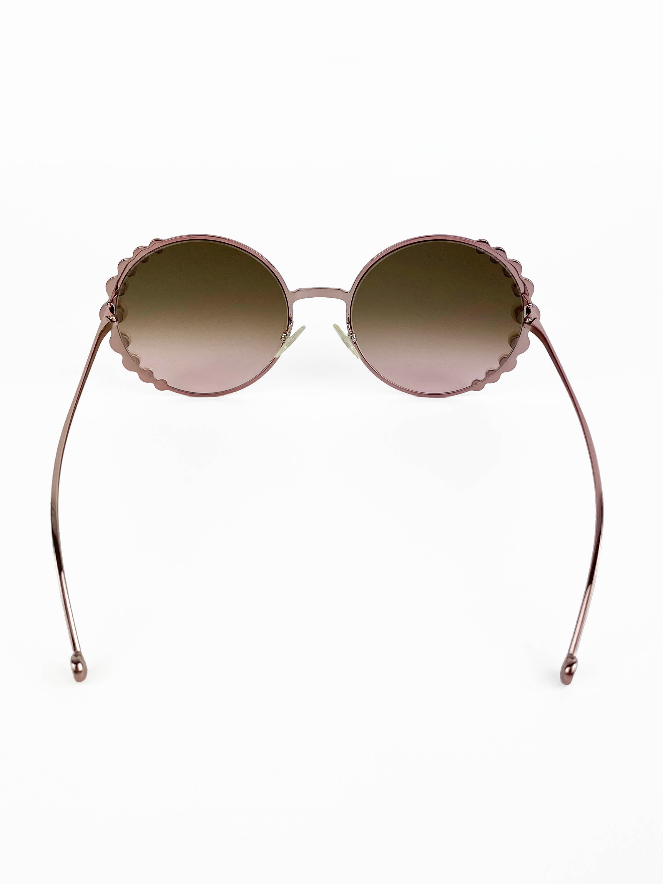 Fendi FF0295 Pink Gradient Pearl Embellished Sunglasses for Women - Luxury Designer Fashion Sunglasses with UV Protection | Perfect for Summer, Beach, and Outdoor Activities