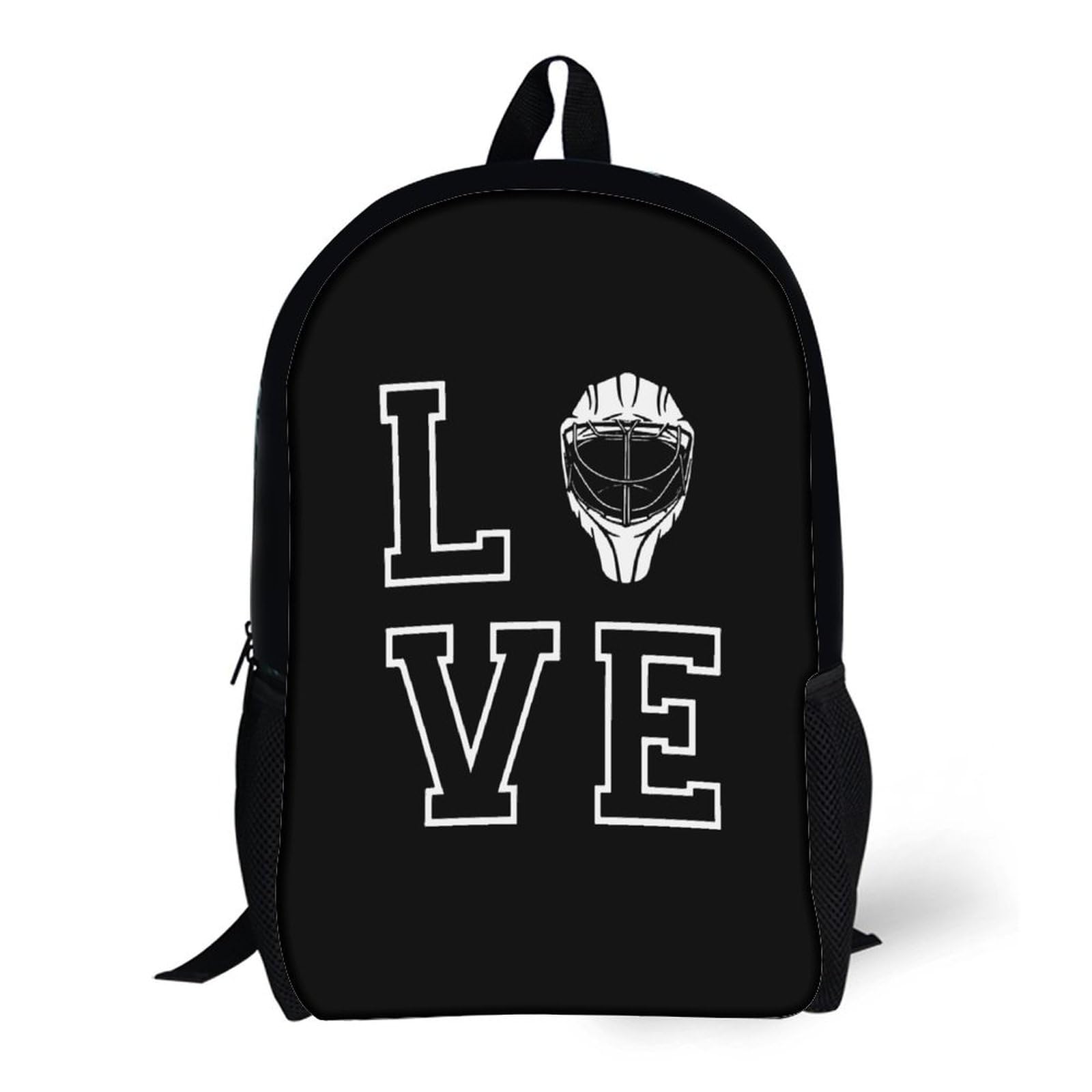 IOEDTHBJ Love Hockey Backpack - 17 Inch Laptop Backpack for Men & Women, 3D Printed School Computer Bag with Stylish Design - Perfect for Work, College & Travel