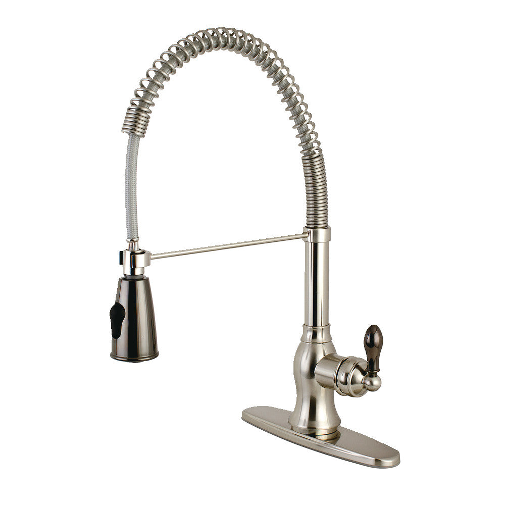 Gourmetier GSY8891AKL Single Handle Pre-Rinse Kitchen Faucet - High Arc Pull Down Sprayer for Commercial & Home Use - Perfect for Restaurants, Bars, and Busy Households