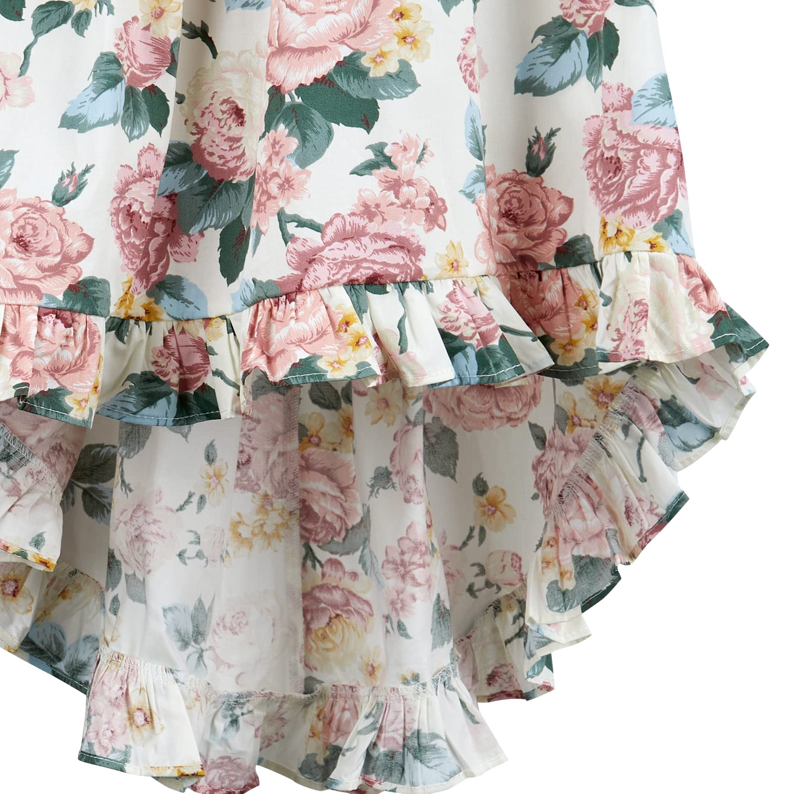 Girls' 2T-14 Floral Cotton Sundress for Summer & Fall | Casual Play Dress for Toddler to Teen | Perfect for Beach, Picnic & Outdoor Activities