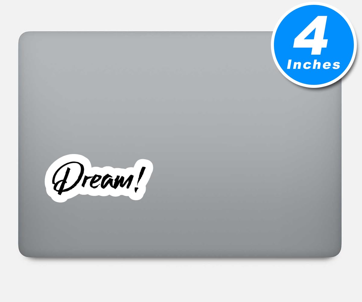 Inspirational Vinyl Stickers 3-Pack - 2.5, 3 & 4 Inch Motivational Decals for Laptop, Phone, Water Bottle, Car & More - Perfect for Personalizing Devices, Gifts & Office Decor (Dream Sticker Collection)