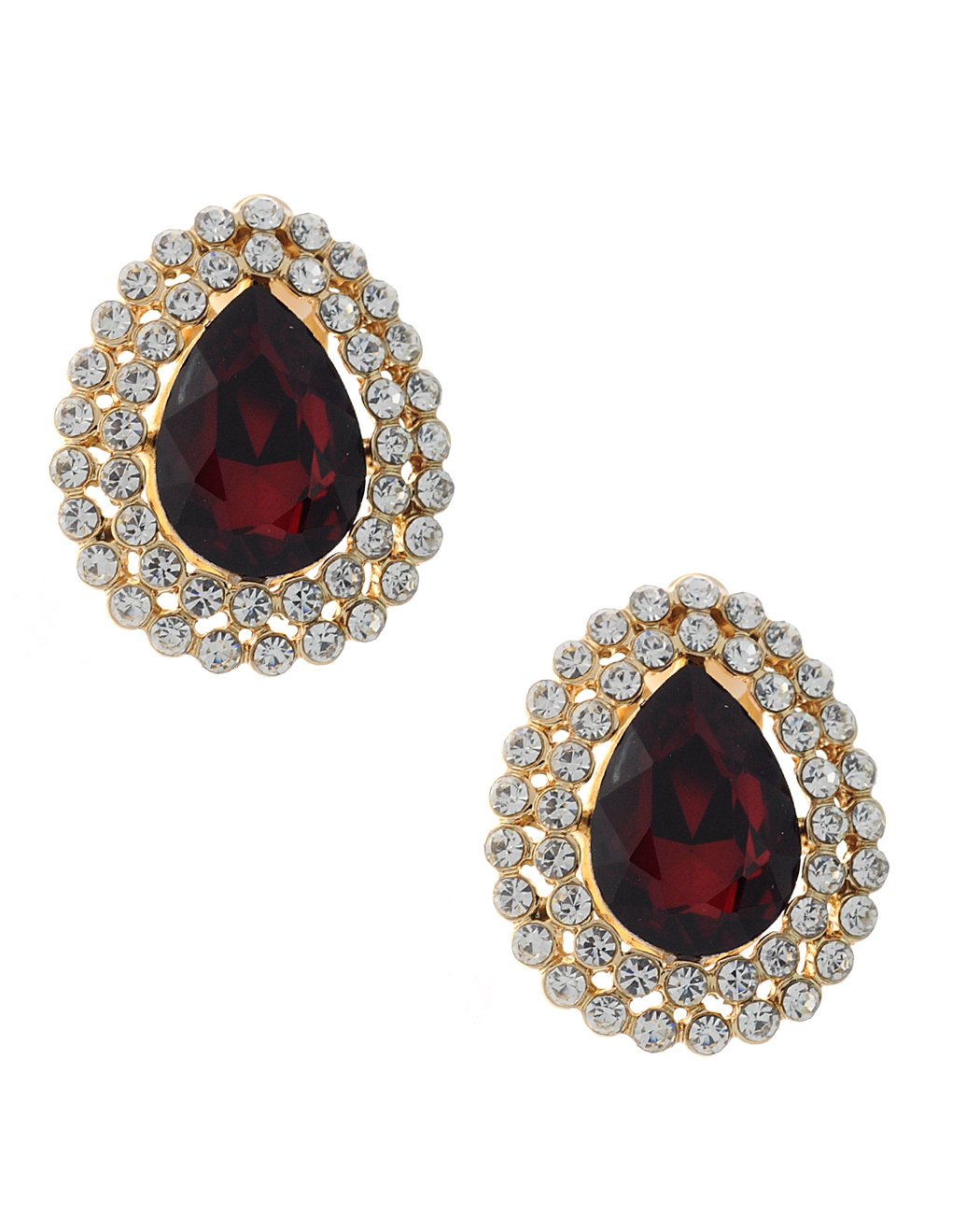 Mini Rhinestone Teardrop Clip-On Earrings for Women – Elegant Fashion Jewelry for Parties, Weddings & Special Occasions