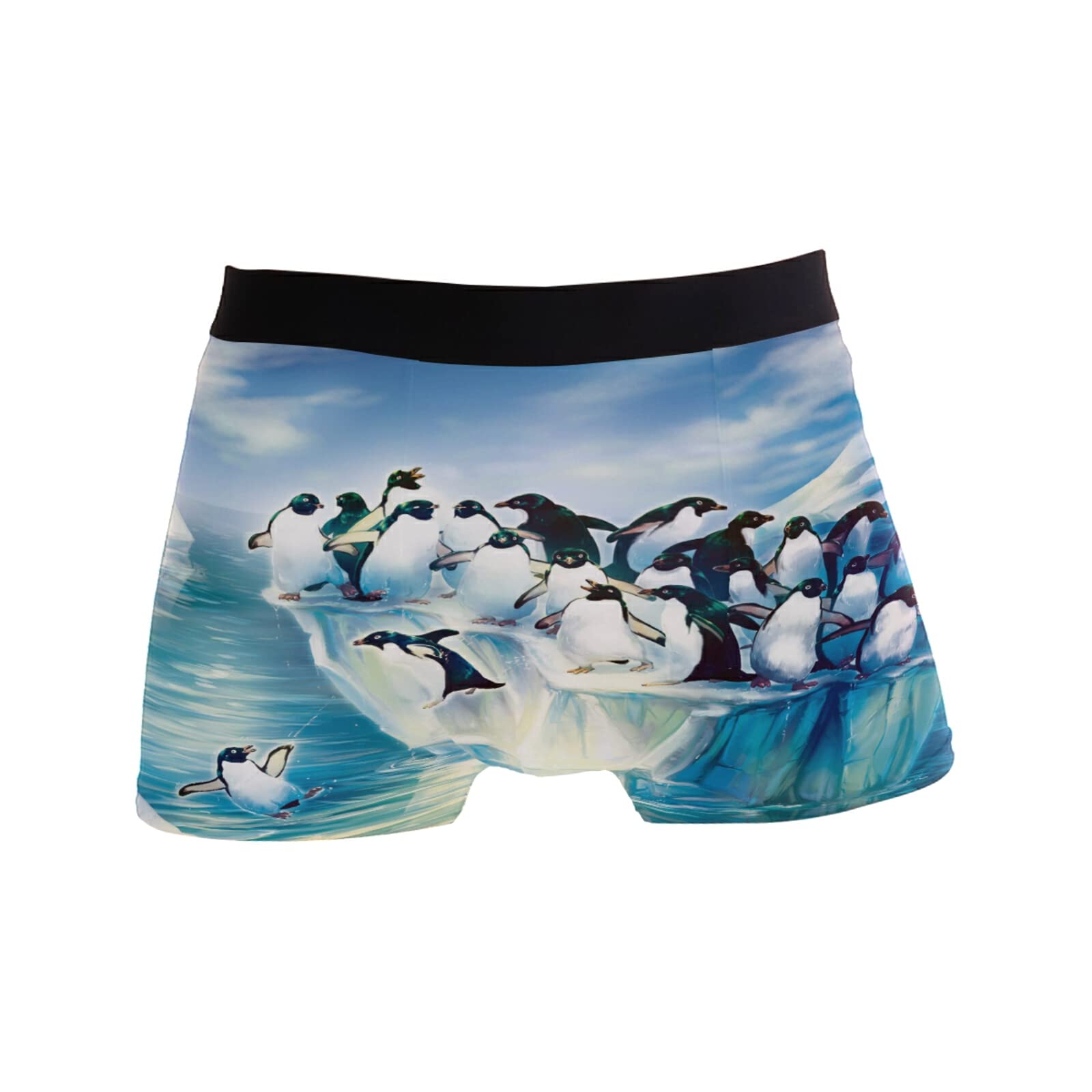 Breathable Stretch Men's Underwear - Christmas Gnome Print Boxer Briefs - Soft Polyester Fabric for All-Day Comfort - Perfect for Holidays, Gifts & Everyday Wear