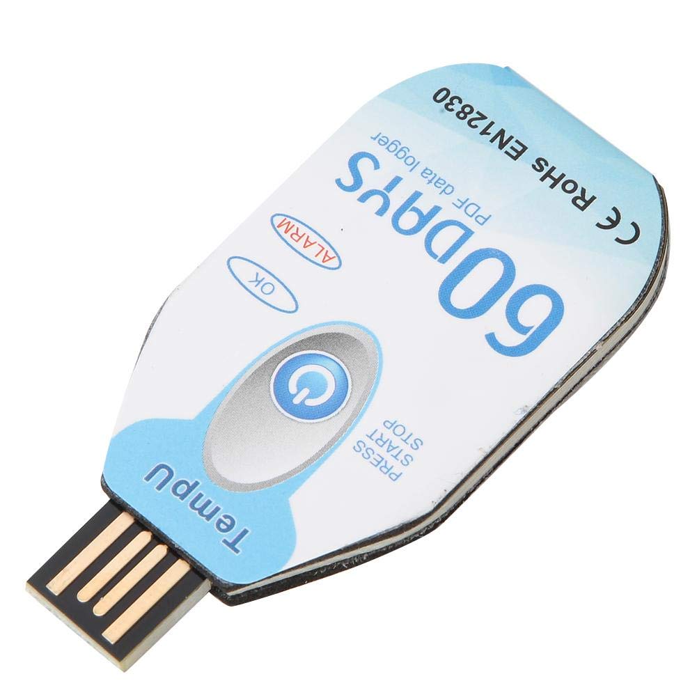 USB Temperature and Humidity Data Logger - Multifunction USB Port Monitor for Recording Environmental Conditions - Ideal for Home, Office, and Warehouse Use
